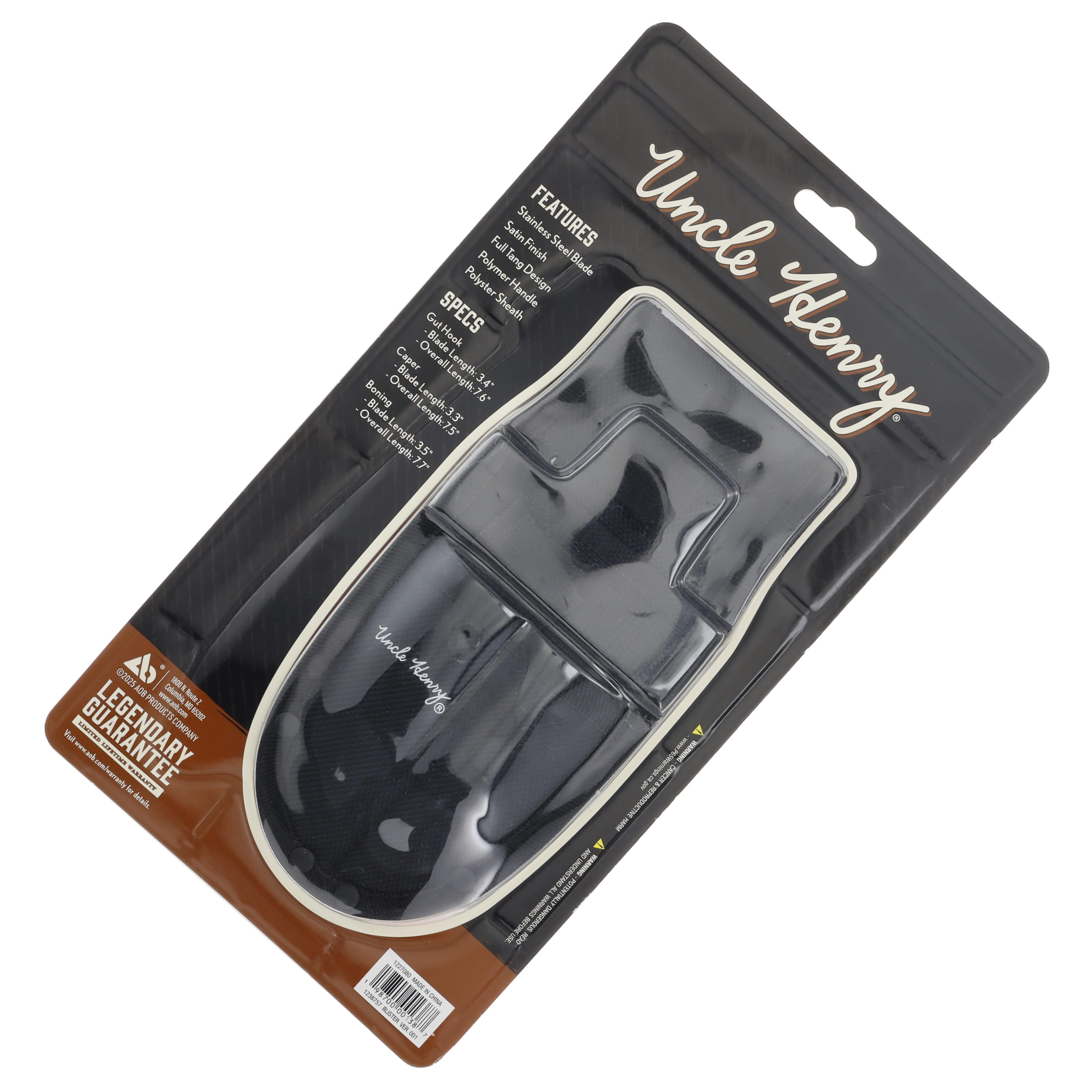 Uncle Henry Hunter Combo-3 pc Fixed Orange TPE Handle- Tri Hold Sheath 1227080 View 9
