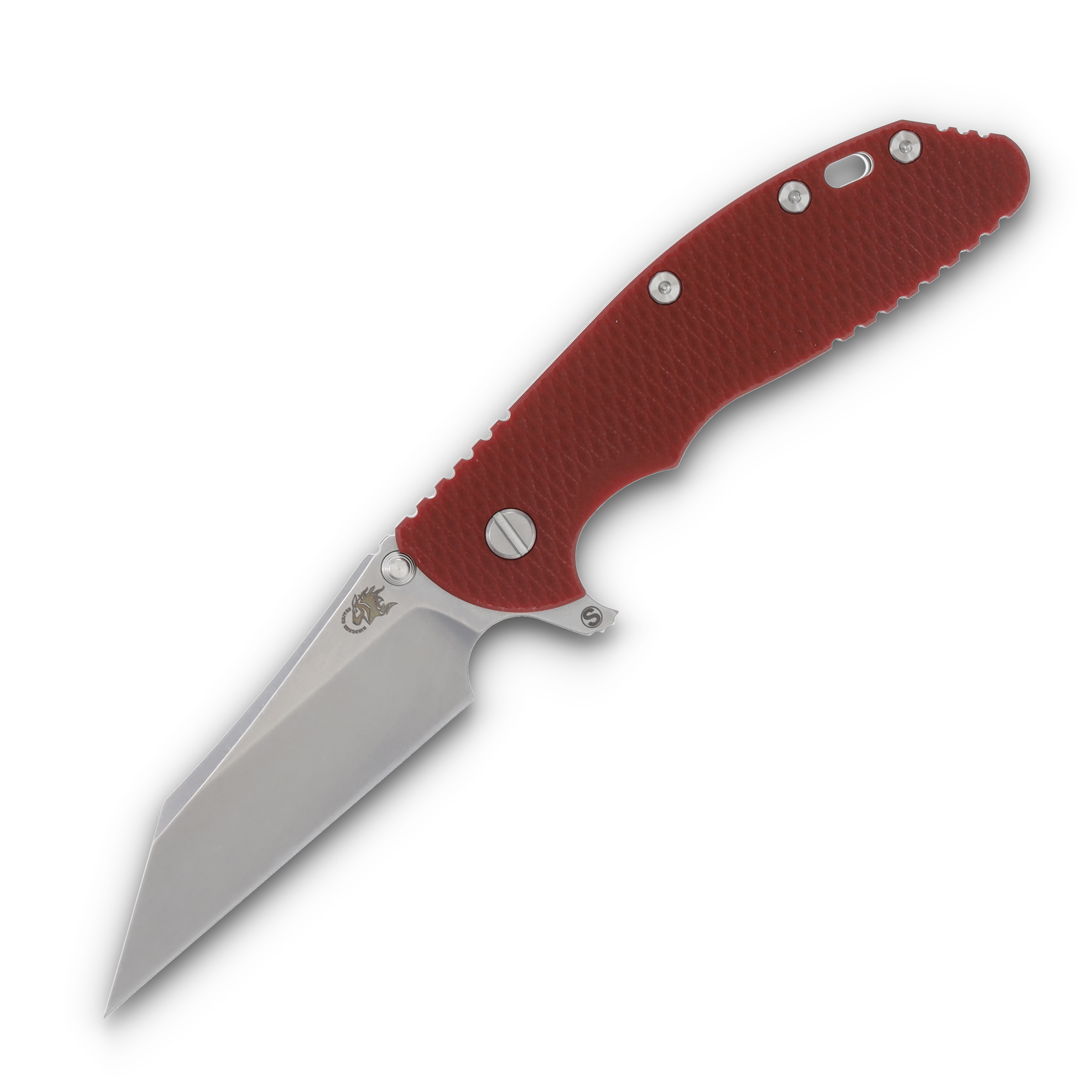 Hinderer 4.0 XM-24 Skinny Wharncliffe Tri-Way Stonewash Red G-10 KXM40SKWCSWRD View 1