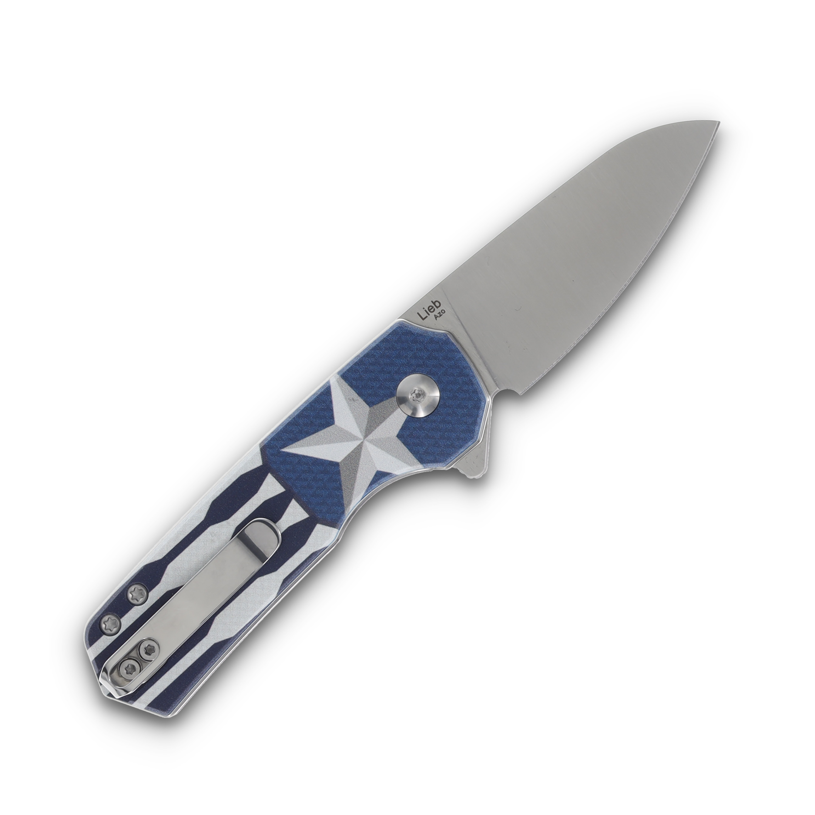 Kizer Lieb SMKW Exclusive Freedom Folding Knife 2.98in UV Printed Aluminum V2541E6CA2 View 2