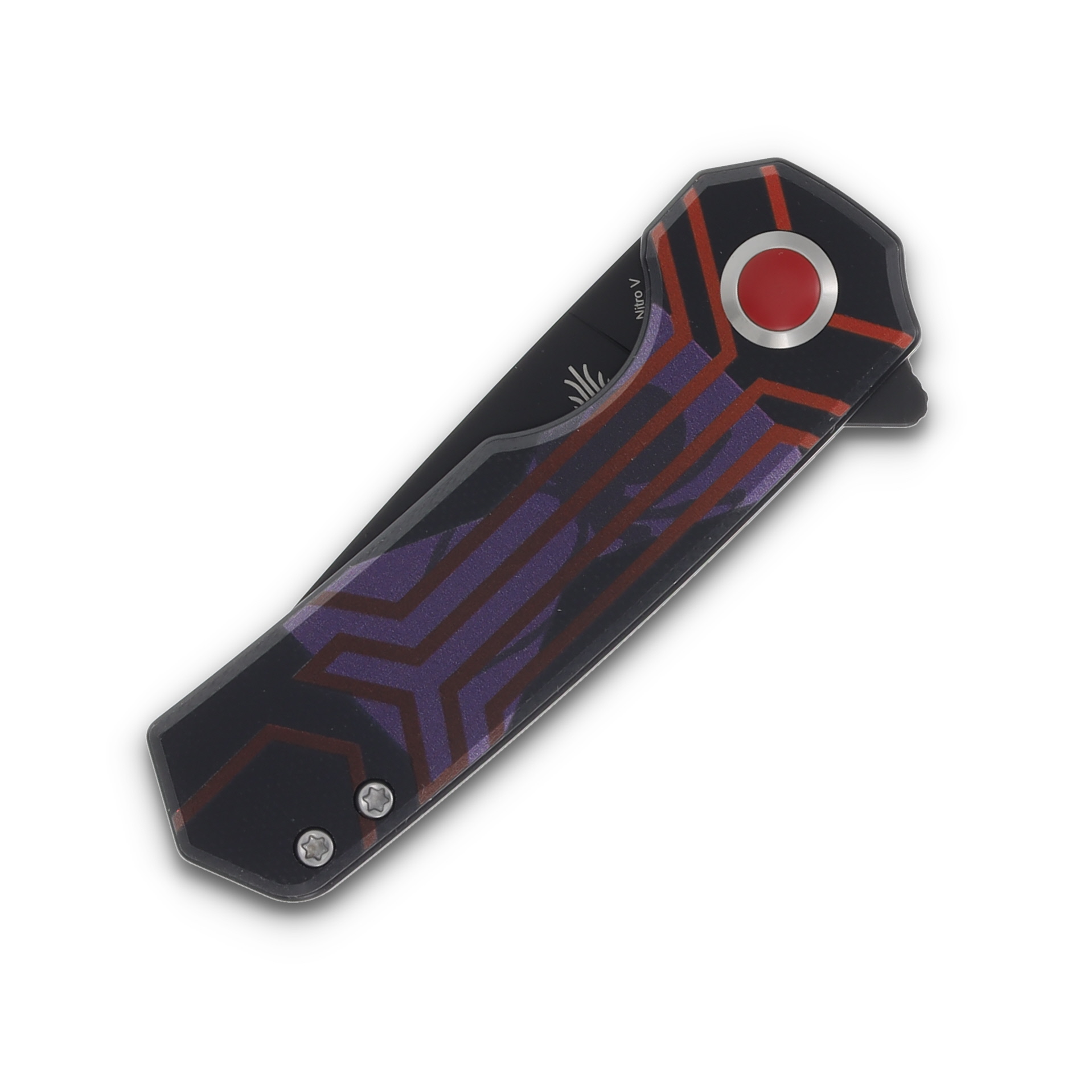 Kizer Lieb "Triple Imposter" UV rinted Black G-10 Handle Black Ti Coated Nitro V Blade V2541E9BW View 5