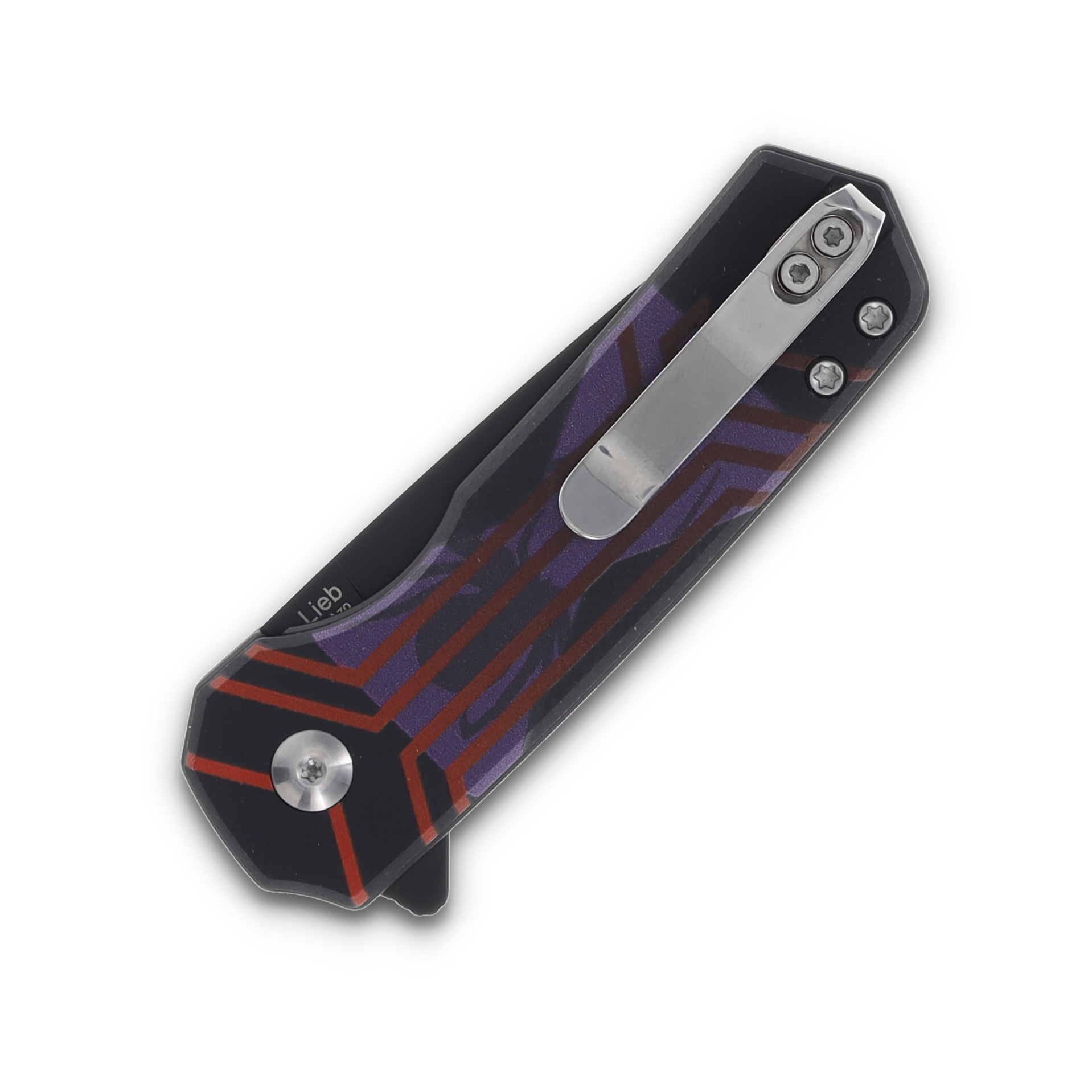 Kizer Lieb "Triple Imposter" UV rinted Black G-10 Handle Black Ti Coated Nitro V Blade V2541E9BW View 6