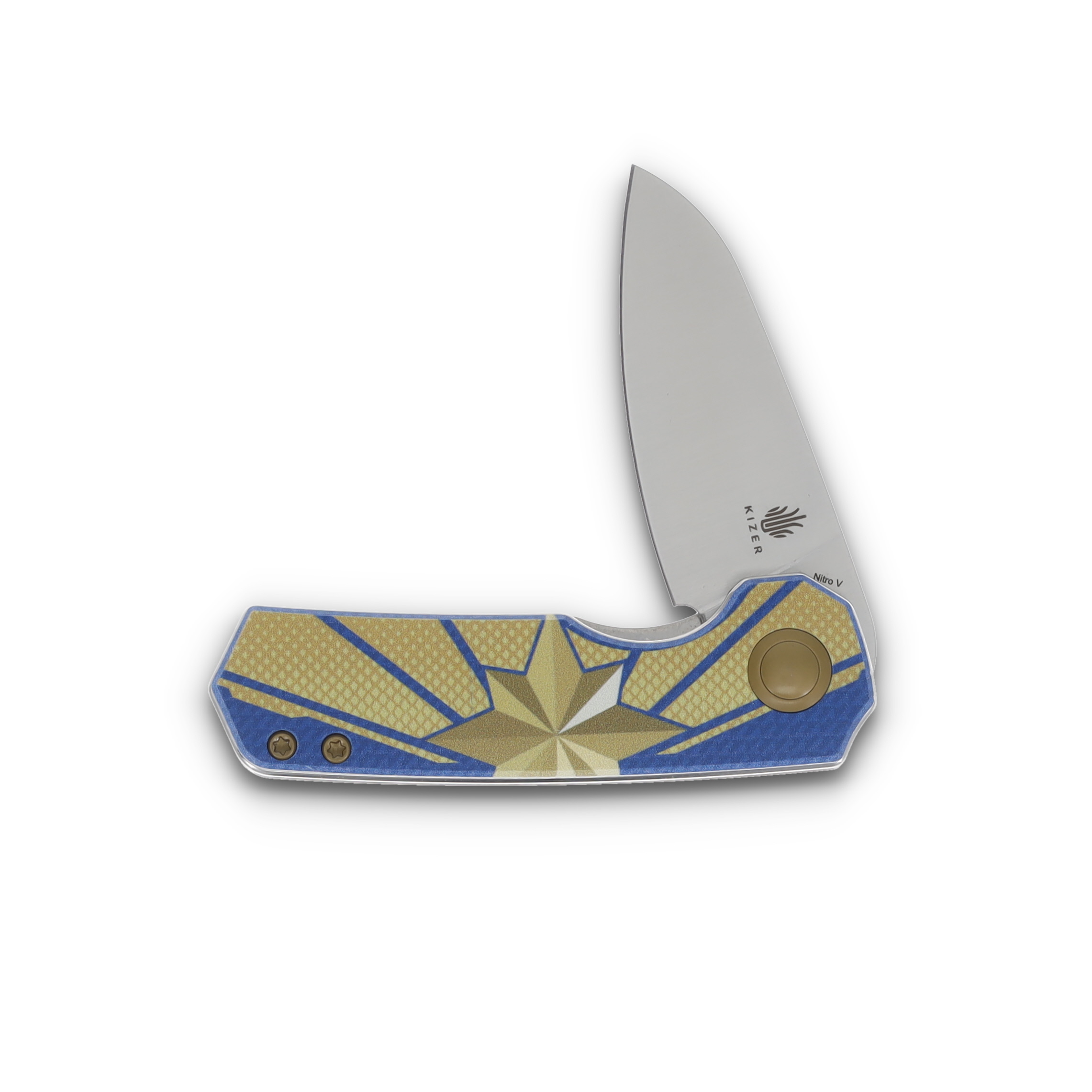 Kizer SMKW EXCLUSIVE Lieb "Annihilator" L/L UV Print Aluminum 2.38" Drop Pt V2541E10CM View 3