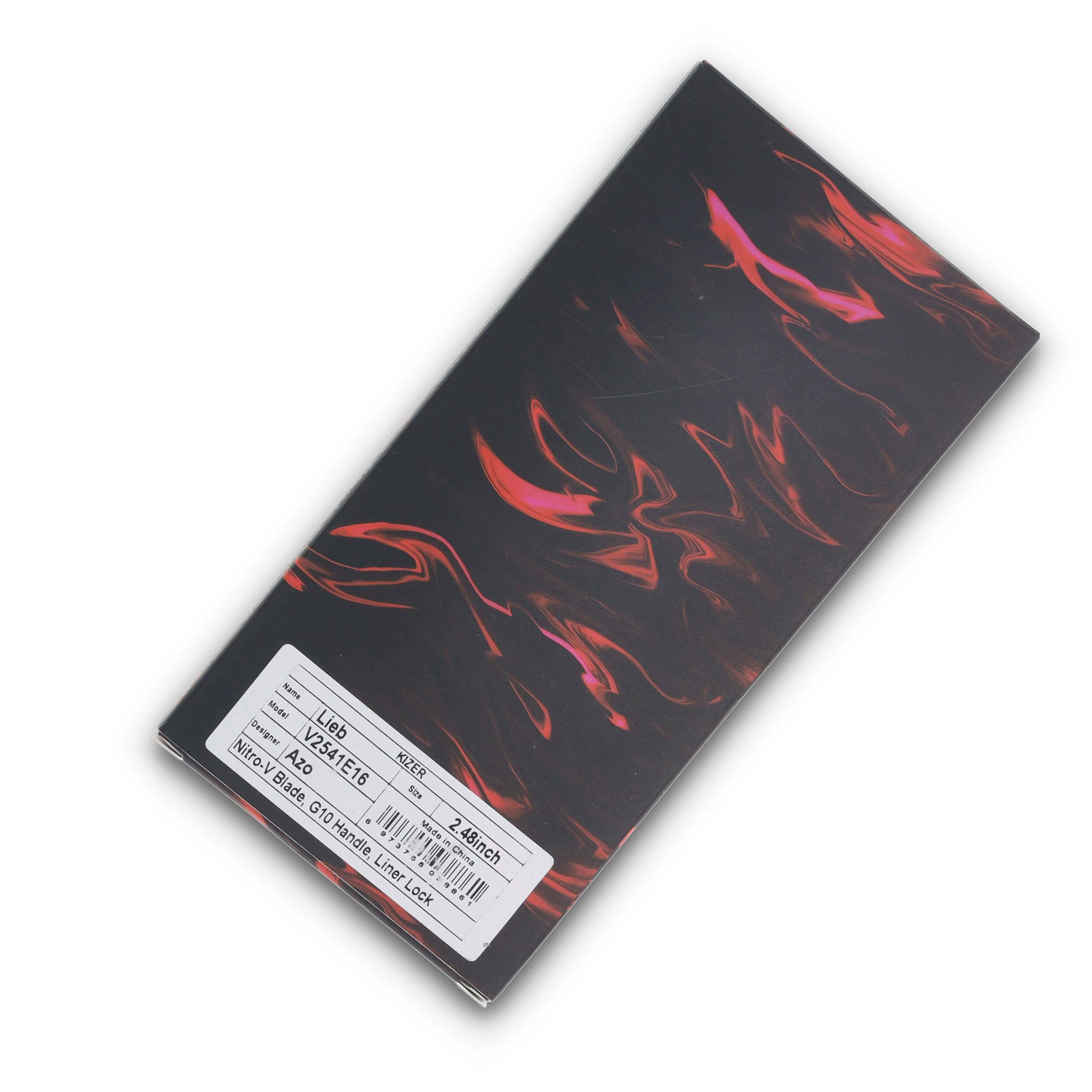 Kizer SMKW EXCLUSIVE Lieb "Darkhold" L/L Blk/Red G10 2.38” Blk Ti Drop PT V2541E16SW View 11