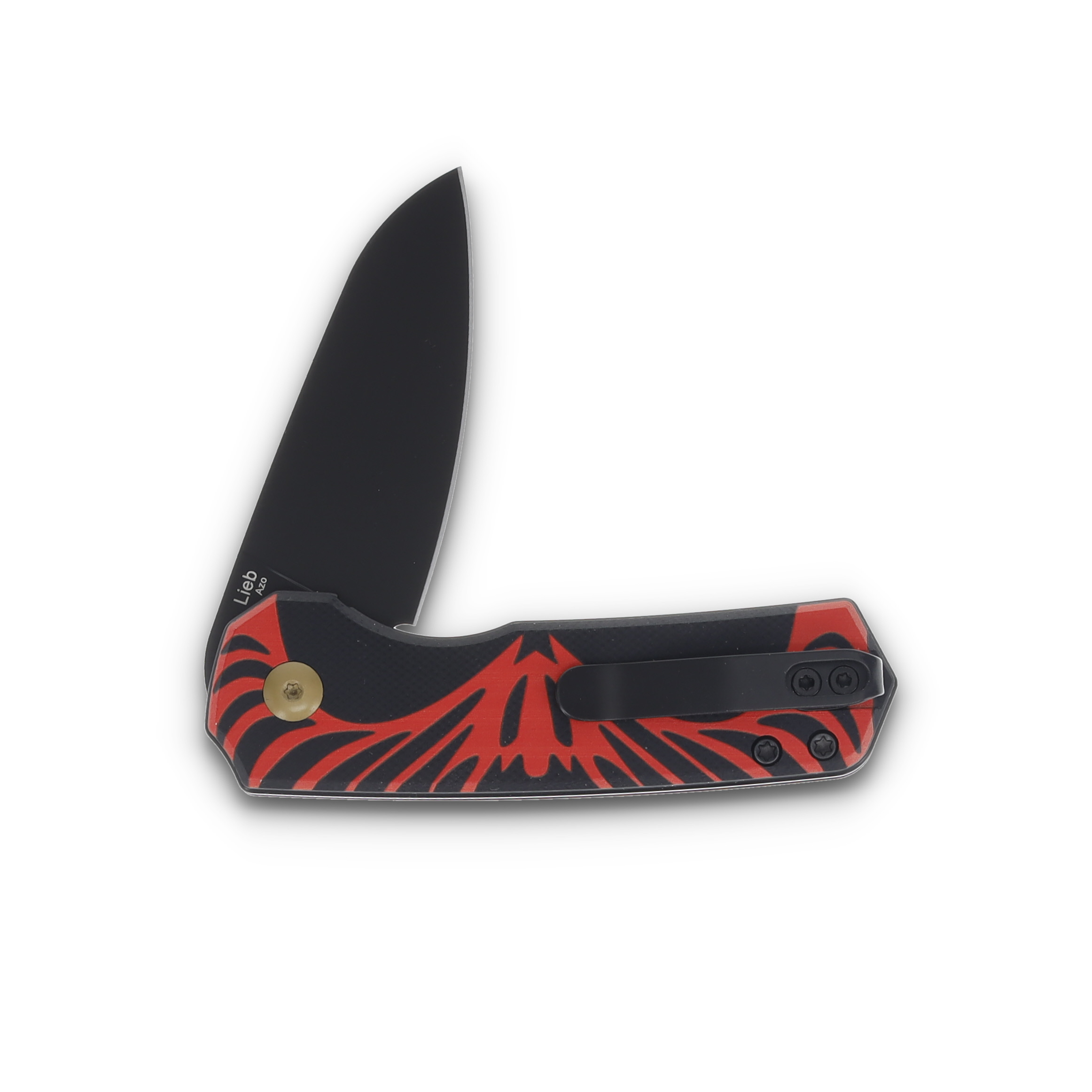 Kizer SMKW EXCLUSIVE Lieb "Darkhold" L/L Blk/Red G10 2.38” Blk Ti Drop PT V2541E16SW View 4