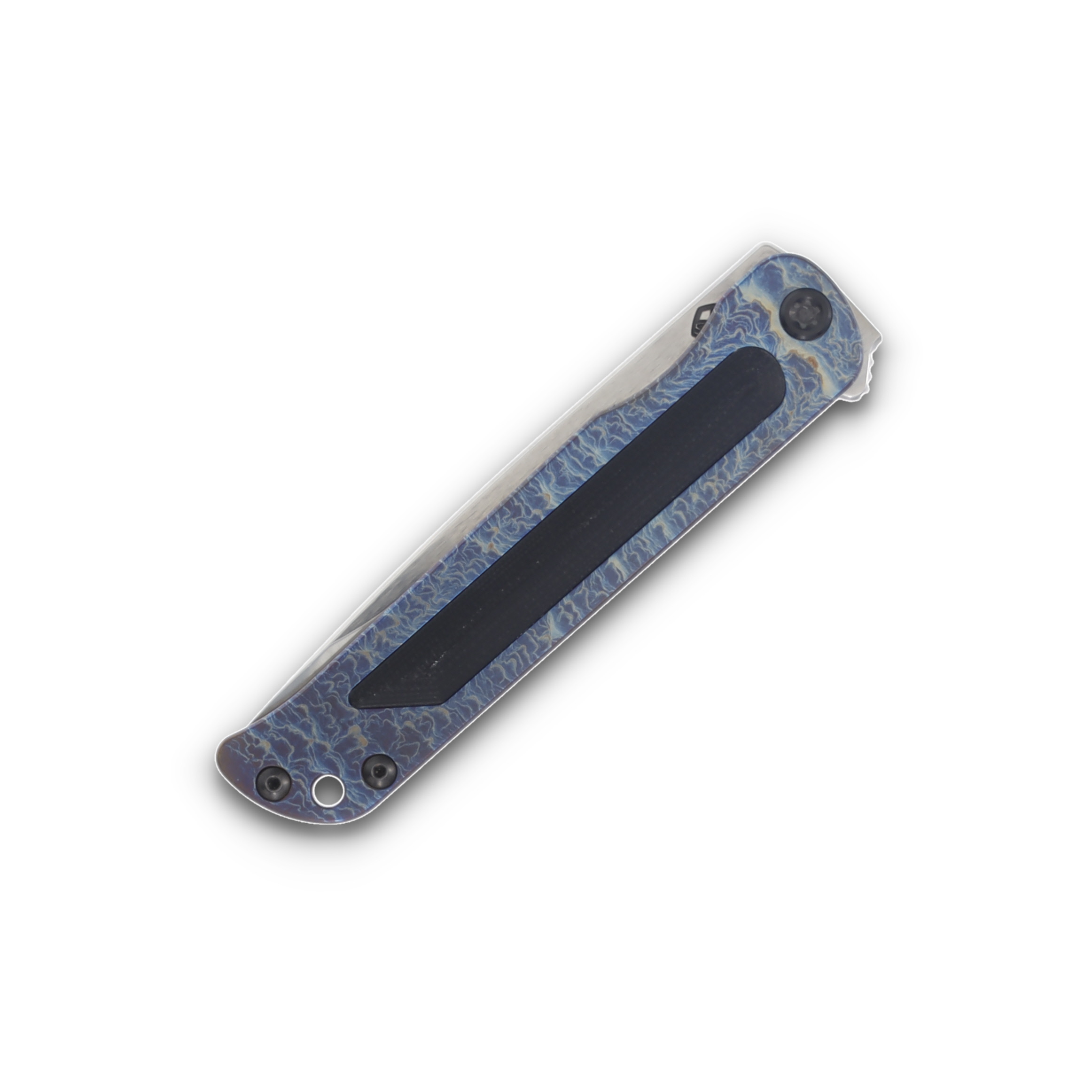 Medford T-Bone Blue Acid Etch 4in Plain Tumbled Drop Point Flamed Hardware MK2154TD-03TM-TPCF-Q4 View 5