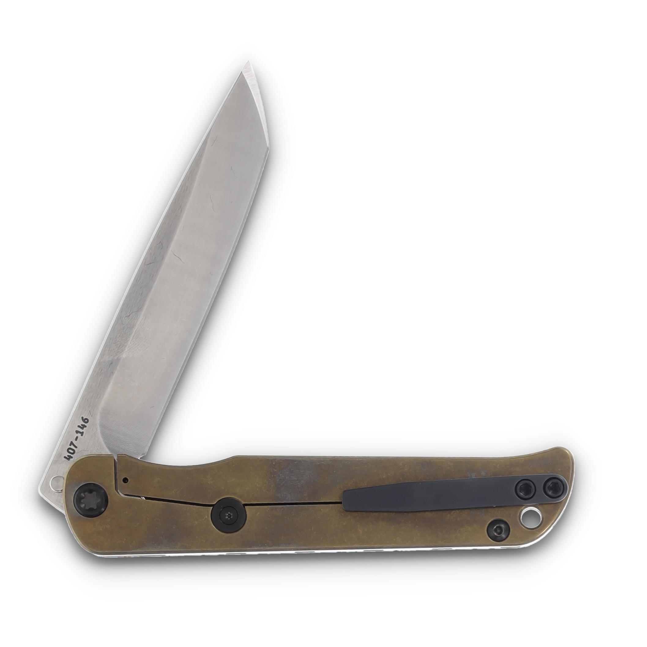 Medford T-Bone Bronze 4 Inch Plain Tumbled Tanto Black Hardware MK2154TT-36A1-TPCP-Q4 View 4