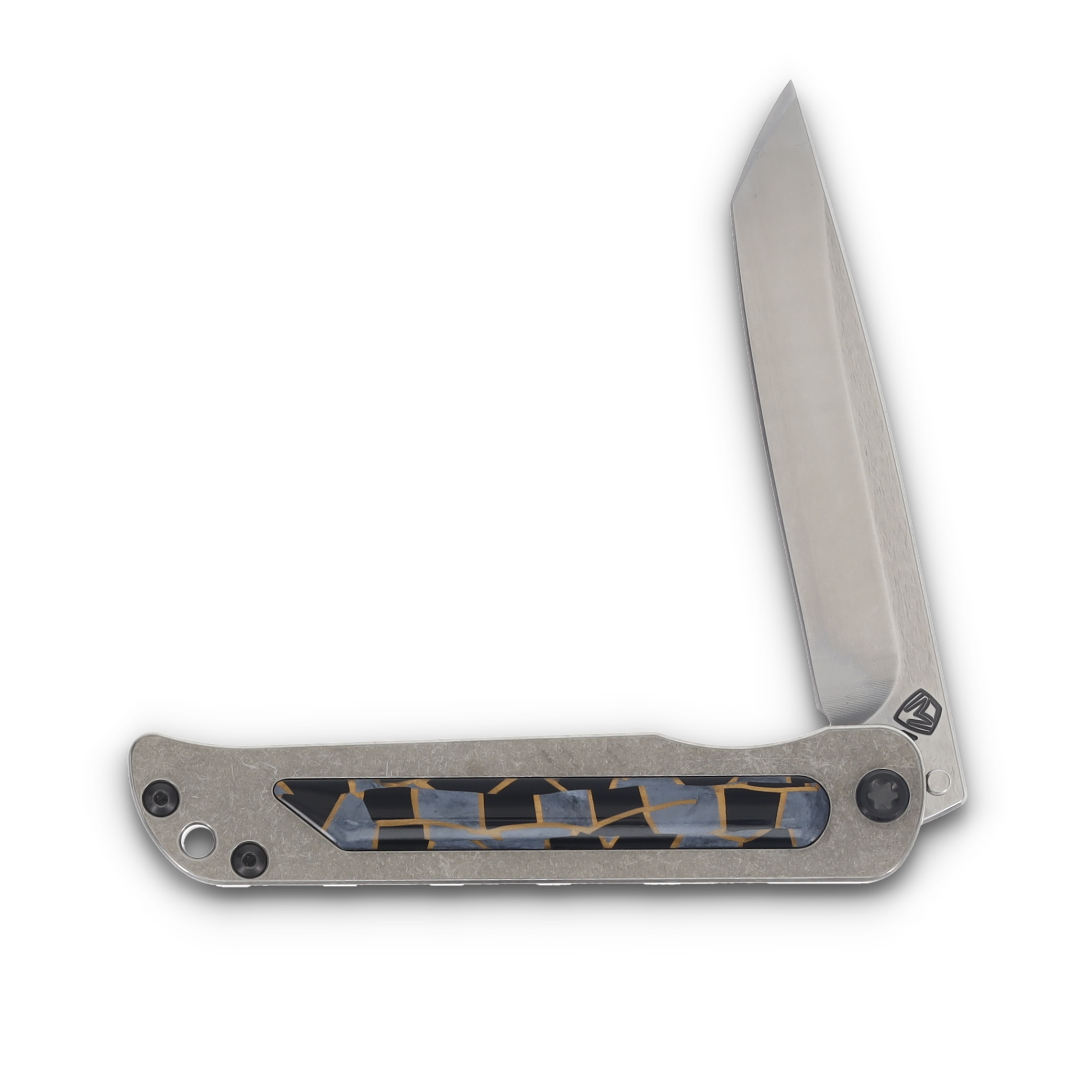 Medford T-Bone Tumbled Mosaic 4in Plain Tumbled Tanto Black Hardware MK2154TT-01TM-TPC2-Q4 View 3