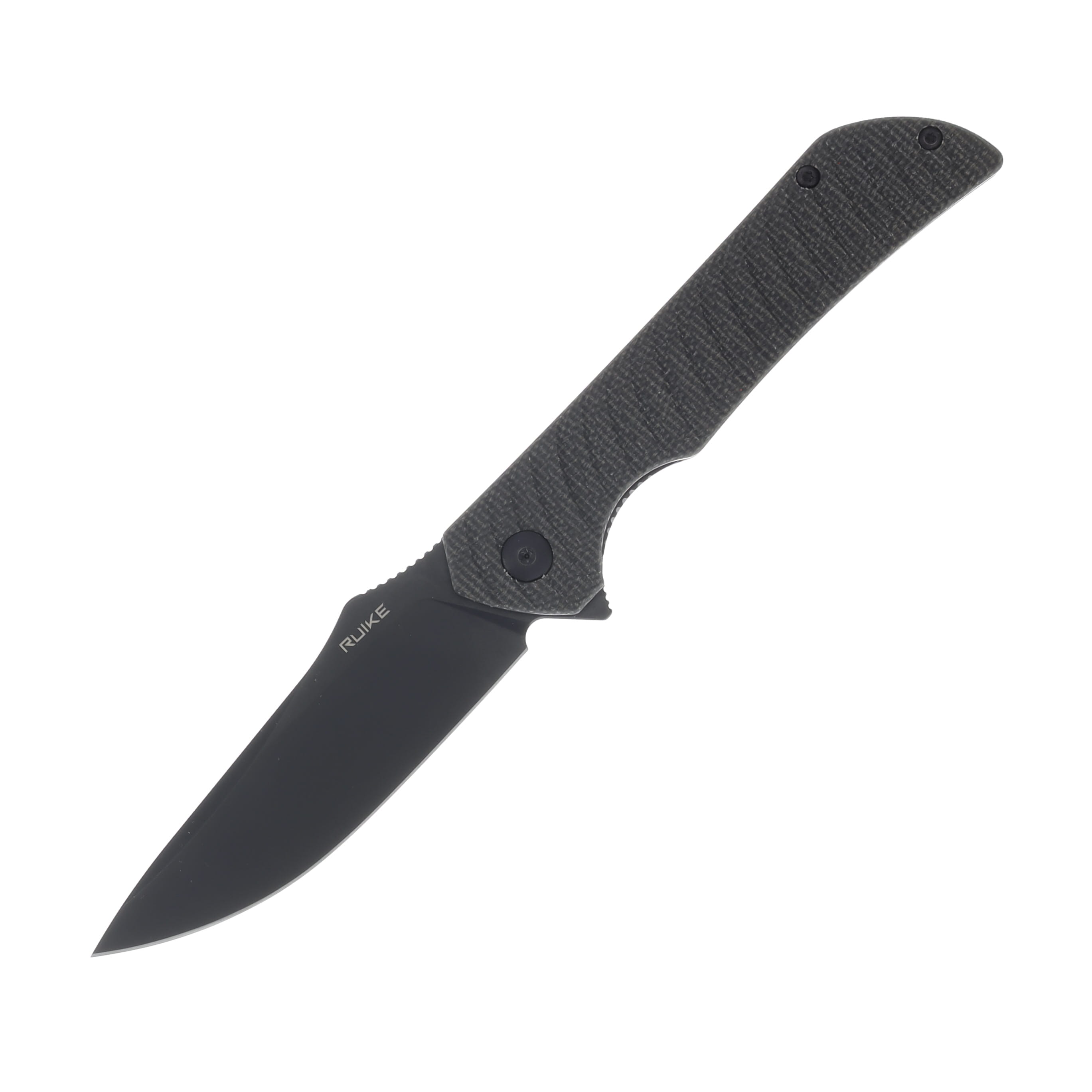 RUIKE P123 Folding Knife Micarta 3.6in Black Drop Point Blade RK-123MB View 1