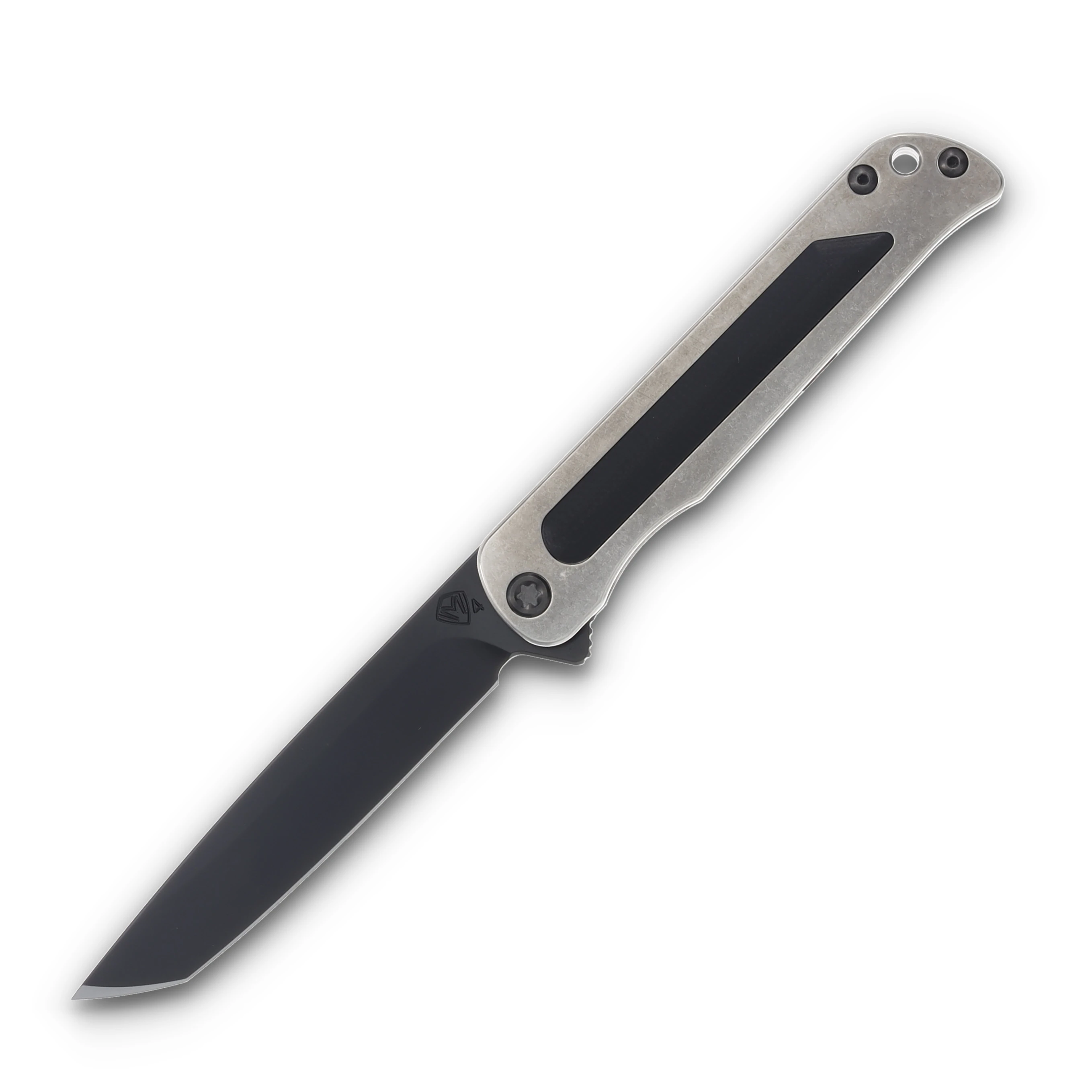 Medford T-Bone Tumbled 4 Inch Plain Black DLC Tanto Black Hardware MK2154PT-01TM-TPCP-B6 View 1