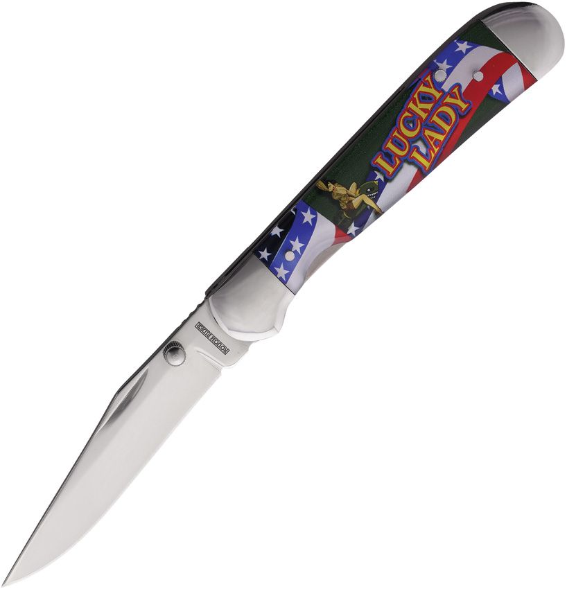 Rough Rider Lucky Lady Bombshell Assisted Linerlock Copperhead Folding Knife RR2722 View 1