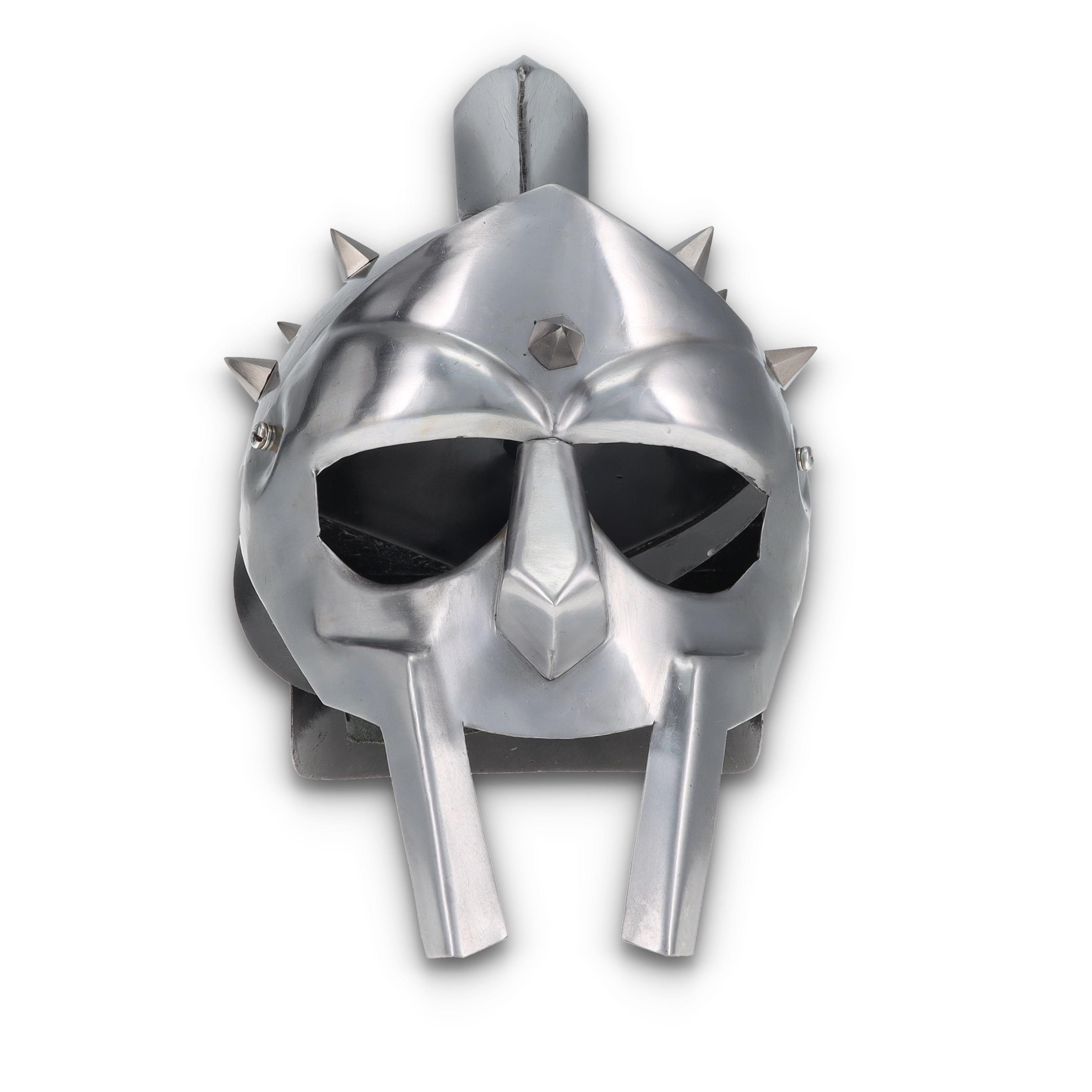 Spiked Silver Gladiator Helmet with Stand 910925WS View 2