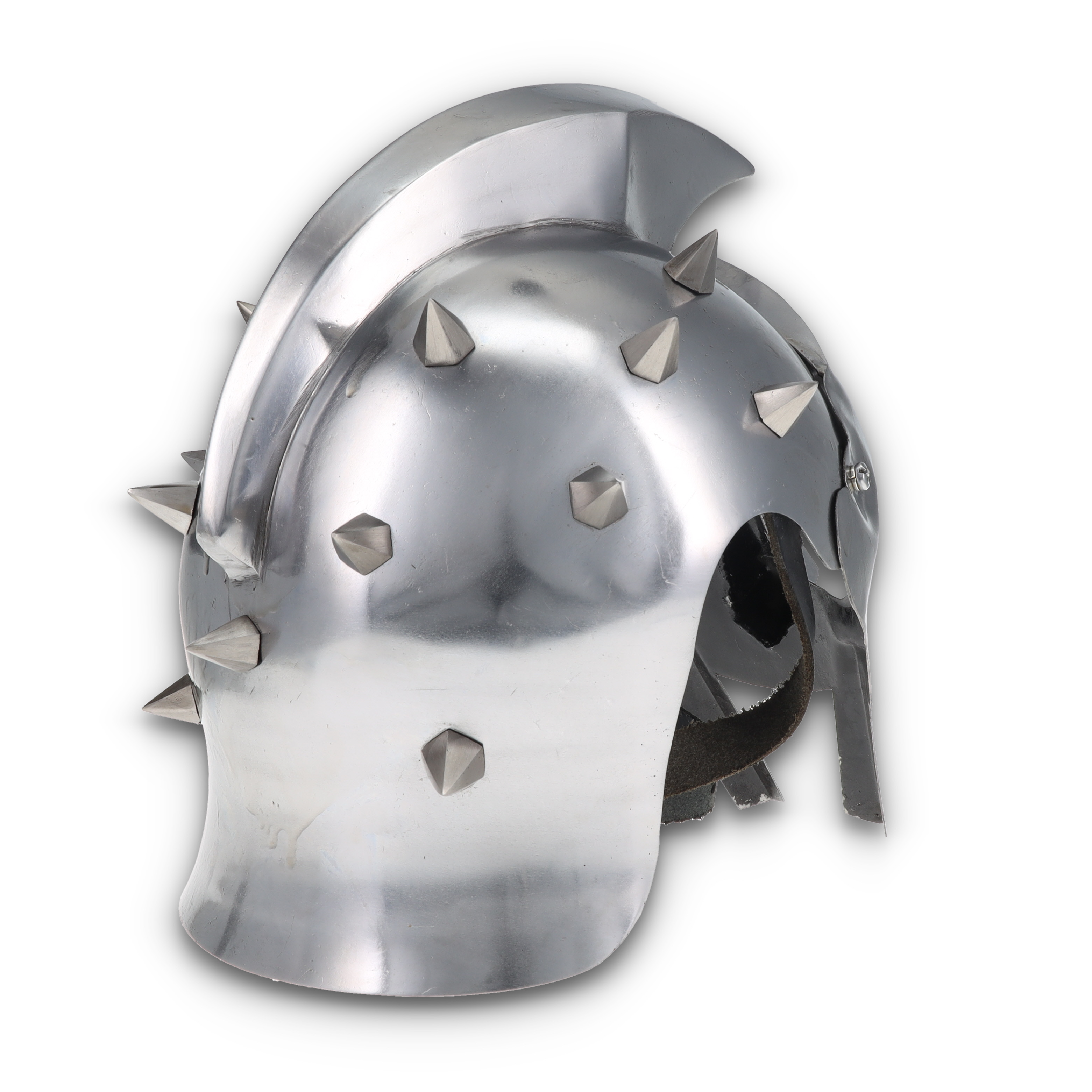 Spiked Silver Gladiator Helmet with Stand 910925WS View 7