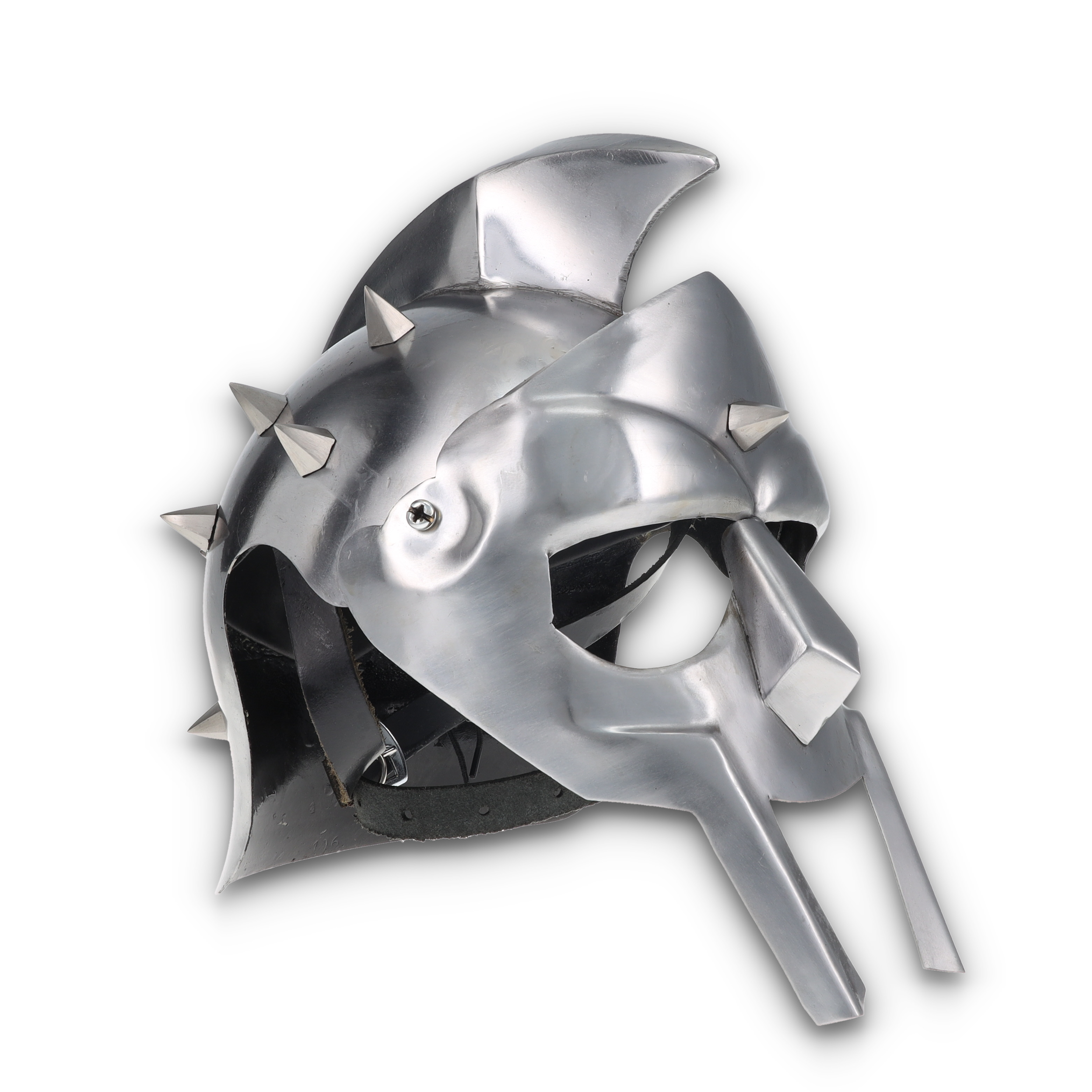 Spiked Silver Gladiator Helmet with Stand 910925WS View 9