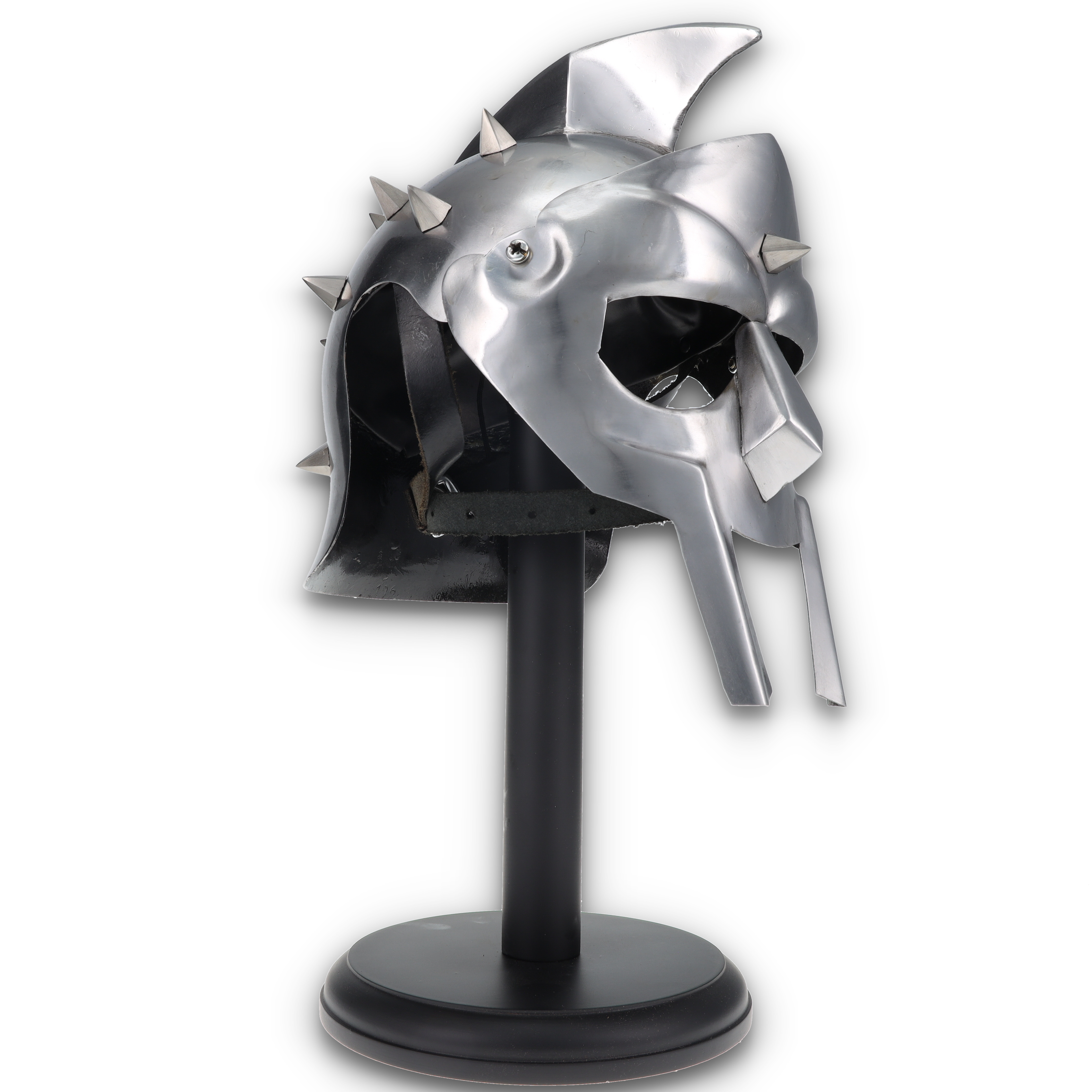 Spiked Silver Gladiator Helmet with Stand 910925WS View 18