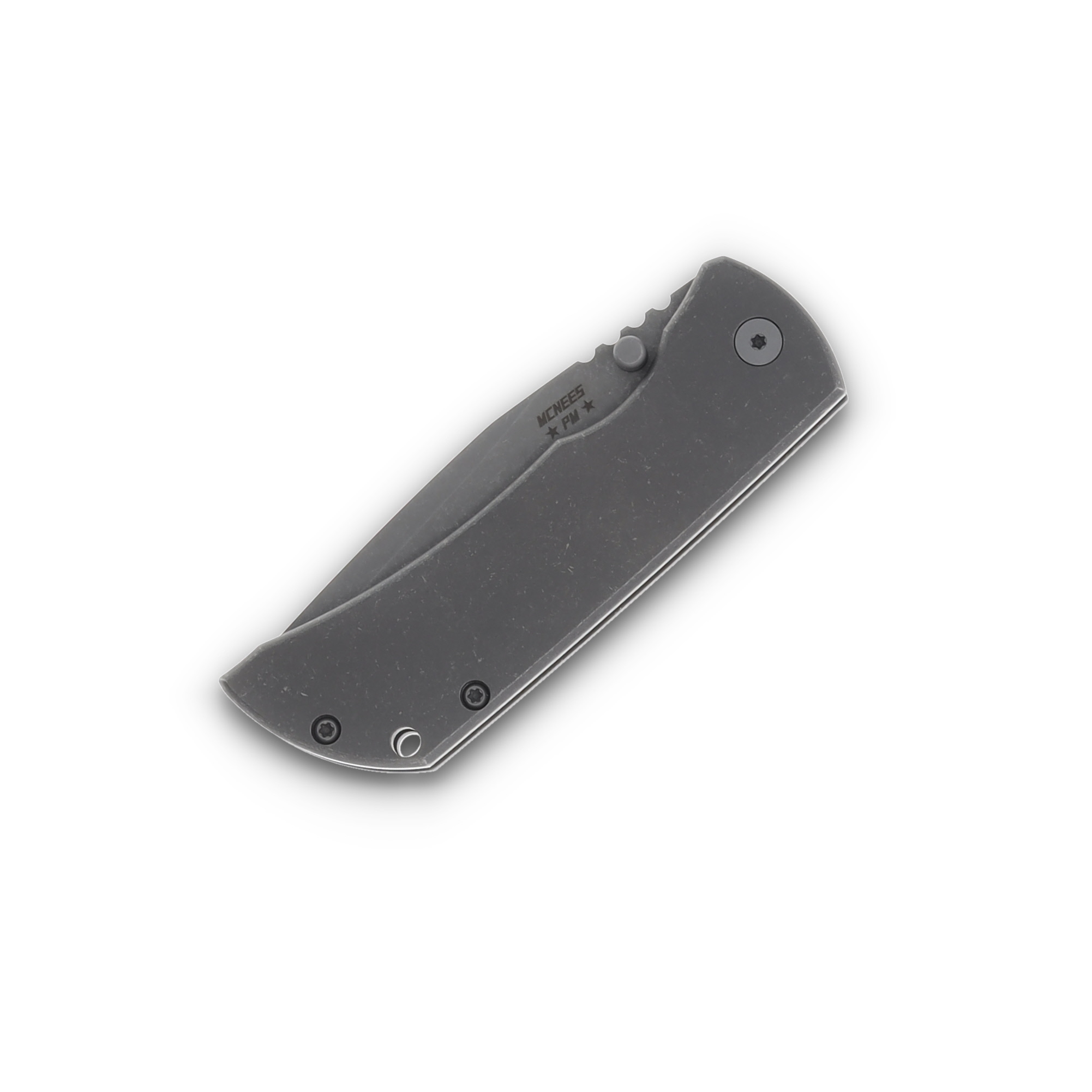 McNee's MAC2 3.5 Framelock Smooth Atomic Titanium 3.5" Stonewash Drop Pt MAC235SMASW View 5