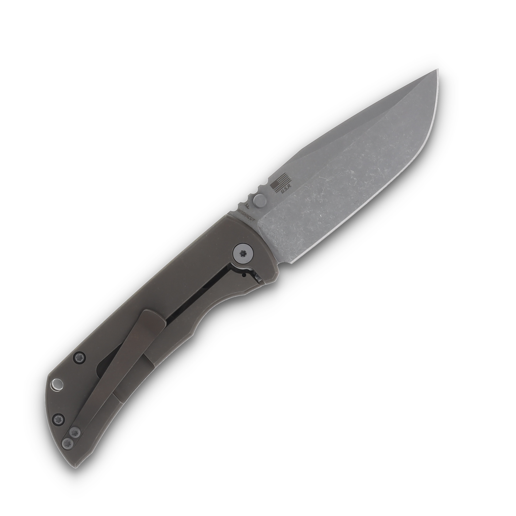 McNee's MAC2 3.5  Folding Knife Atomic Bronze Smooth Titanium MAC235SMABZ View 2