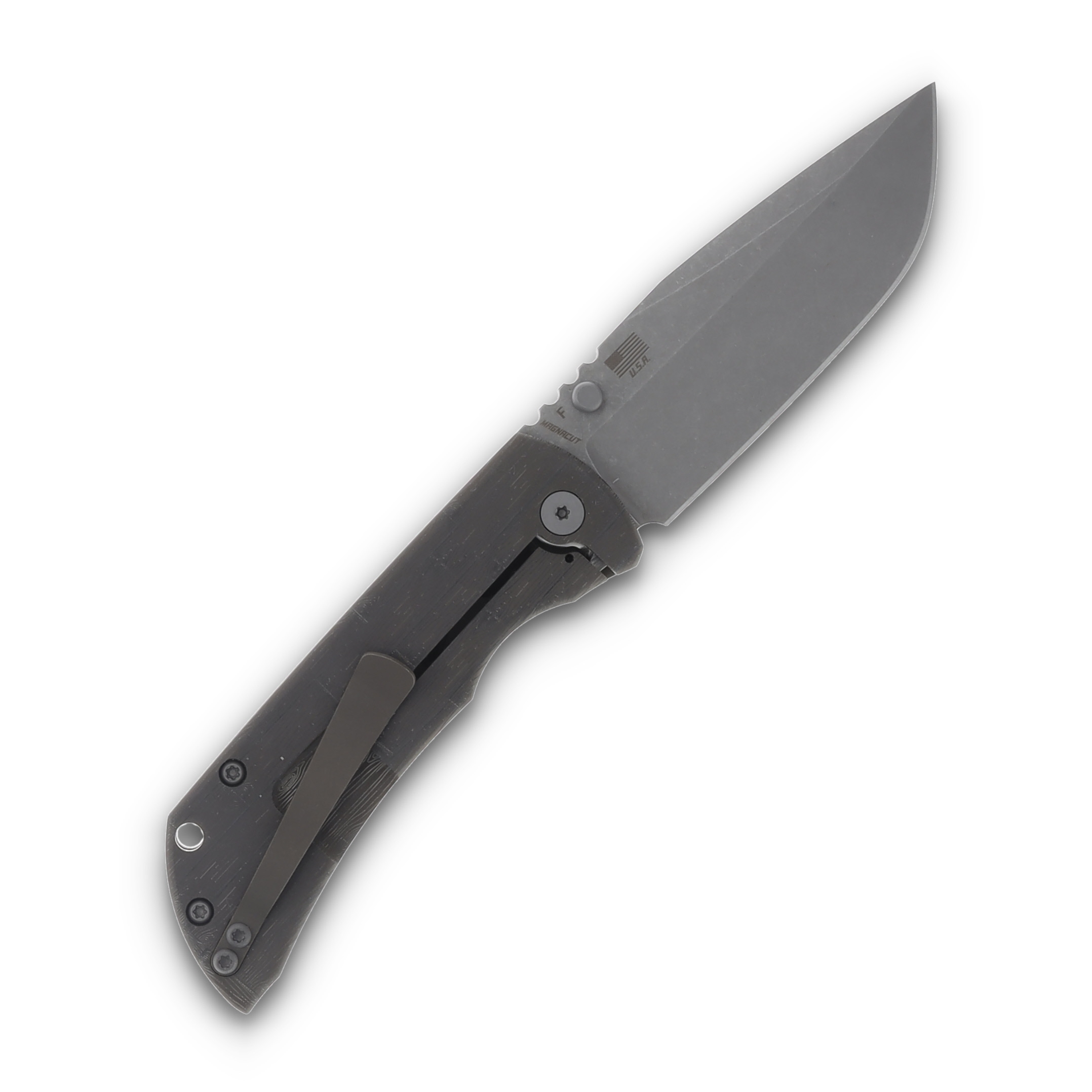 McNee's MAC2 3.5 Folding Knife Atomic Shipwreck Engraved Titanium MAC235ASHPWRK View 2