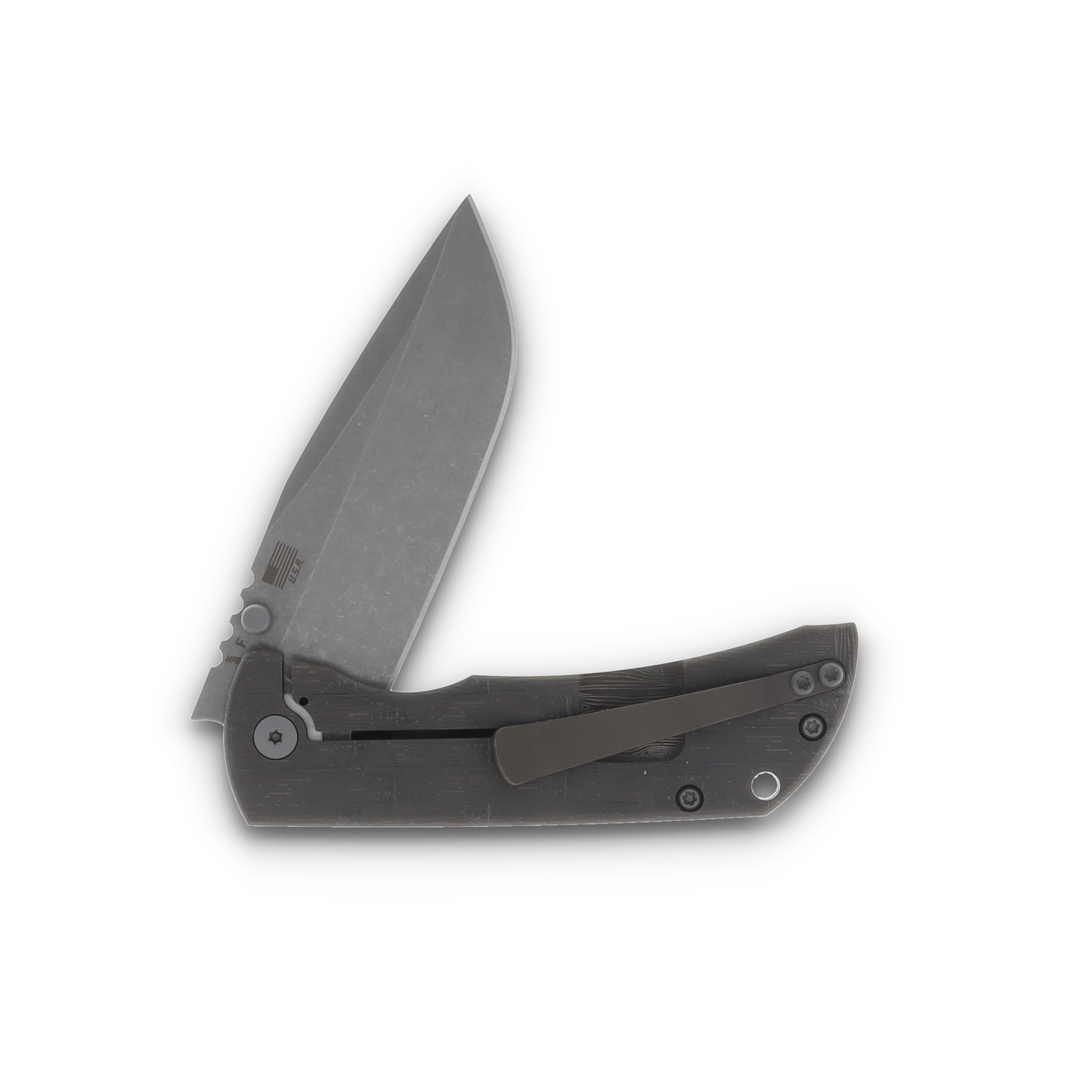 McNee's MAC2 3.5 Folding Knife Atomic Shipwreck Engraved Titanium MAC235ASHPWRK View 4