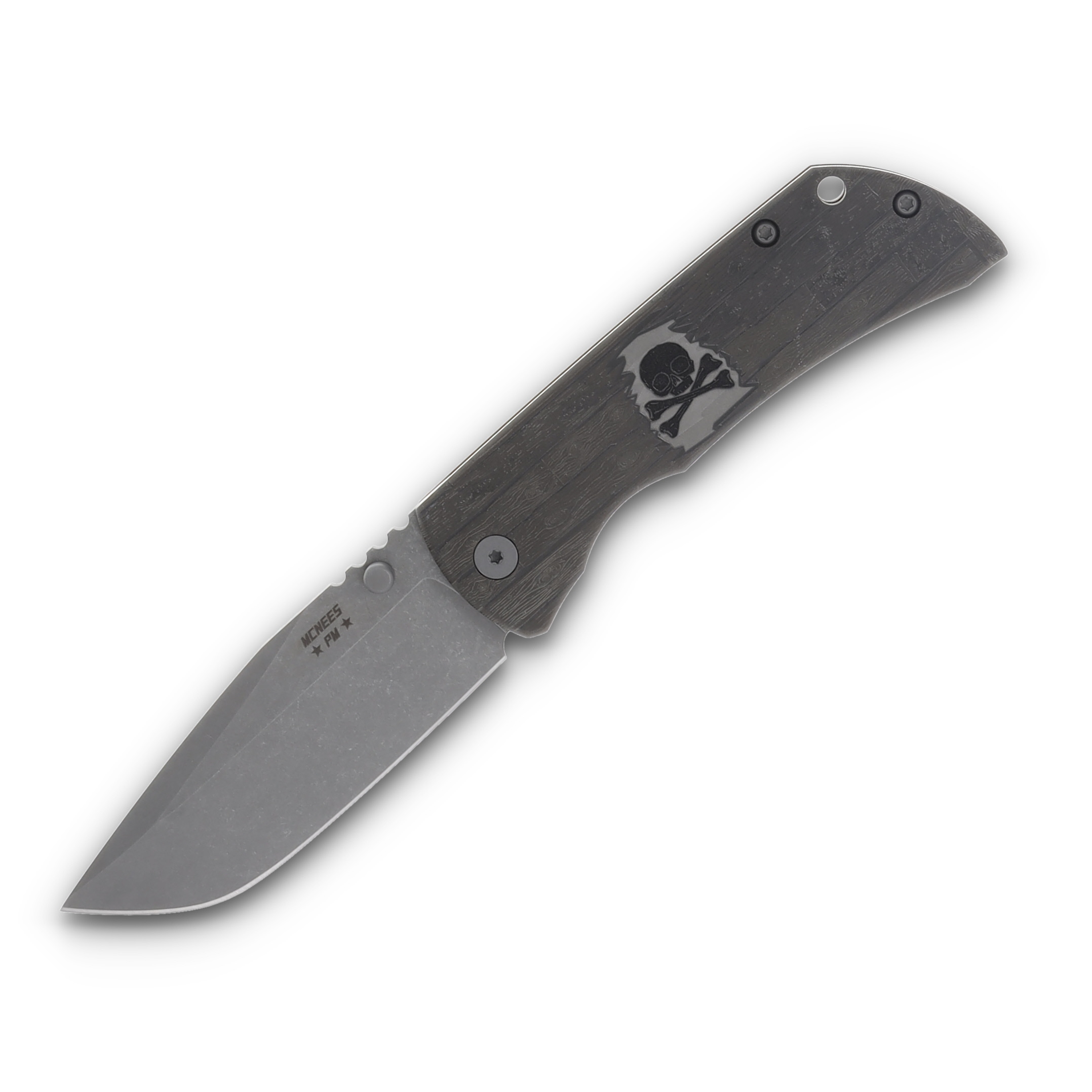 McNee's MAC2 3.5 Folding Knife Atomic Shipwreck Engraved Titanium MAC235ASHPWRK View 1