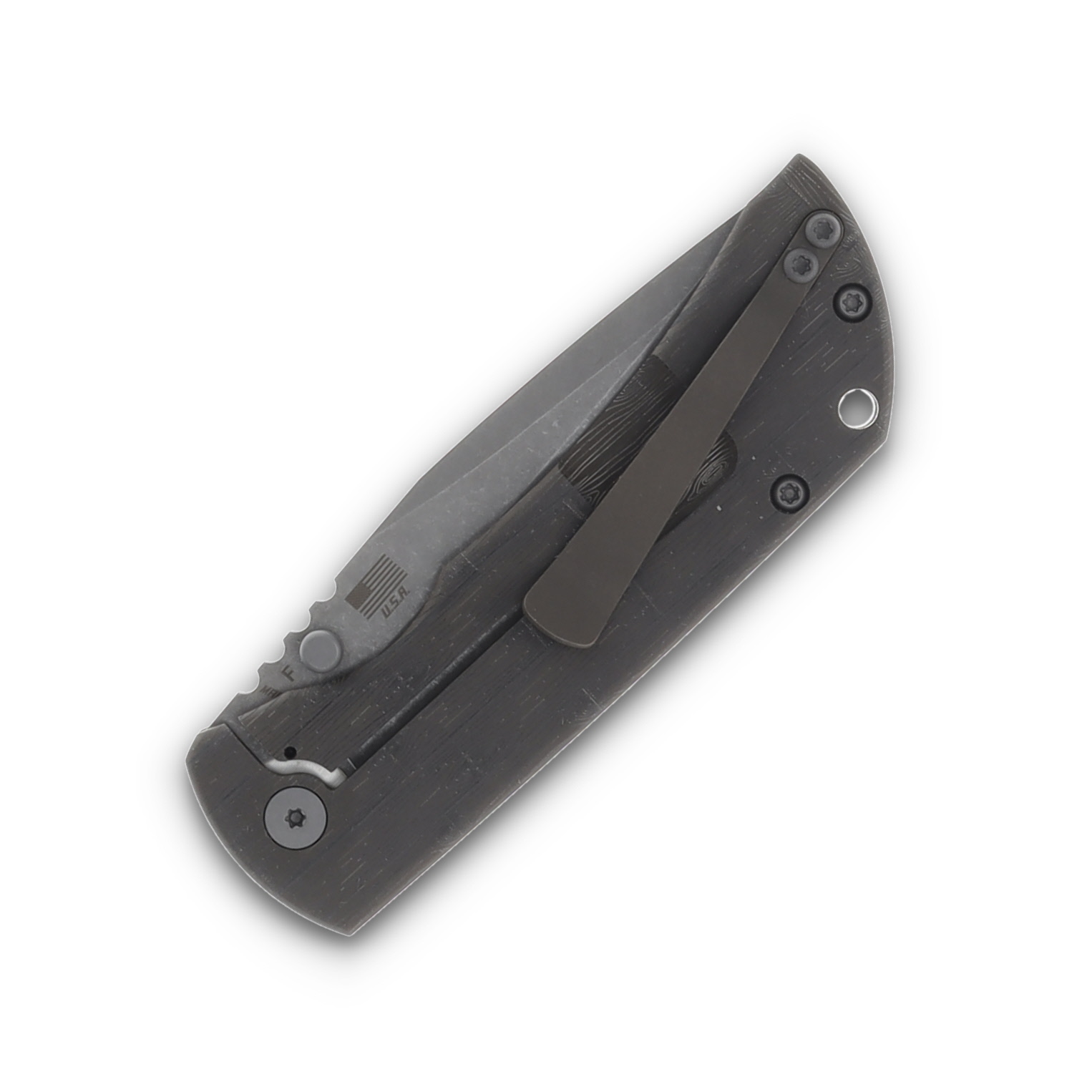 McNee's MAC2 3.5 Folding Knife Atomic Shipwreck Engraved Titanium MAC235ASHPWRK View 6