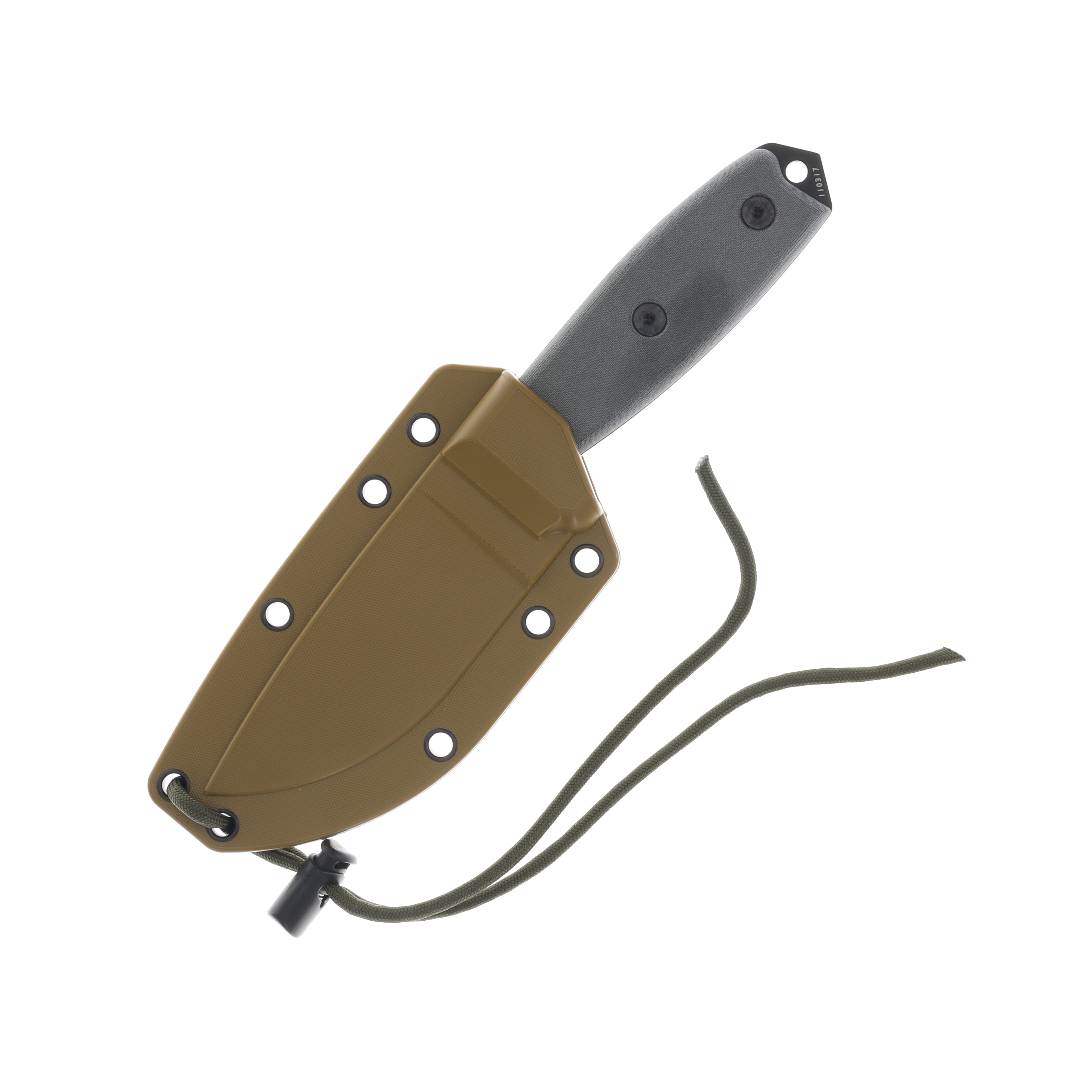 ESEE 3 3.88Inch Black Serrated Blade Coyote Tan Molle Back Sheath ESEE3SMB View 5
