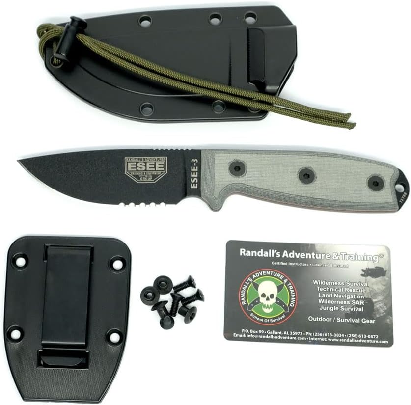 ESEE-3S 3.88Inch Black Blade Modified Black Sheath ESEE3SM-B View 1