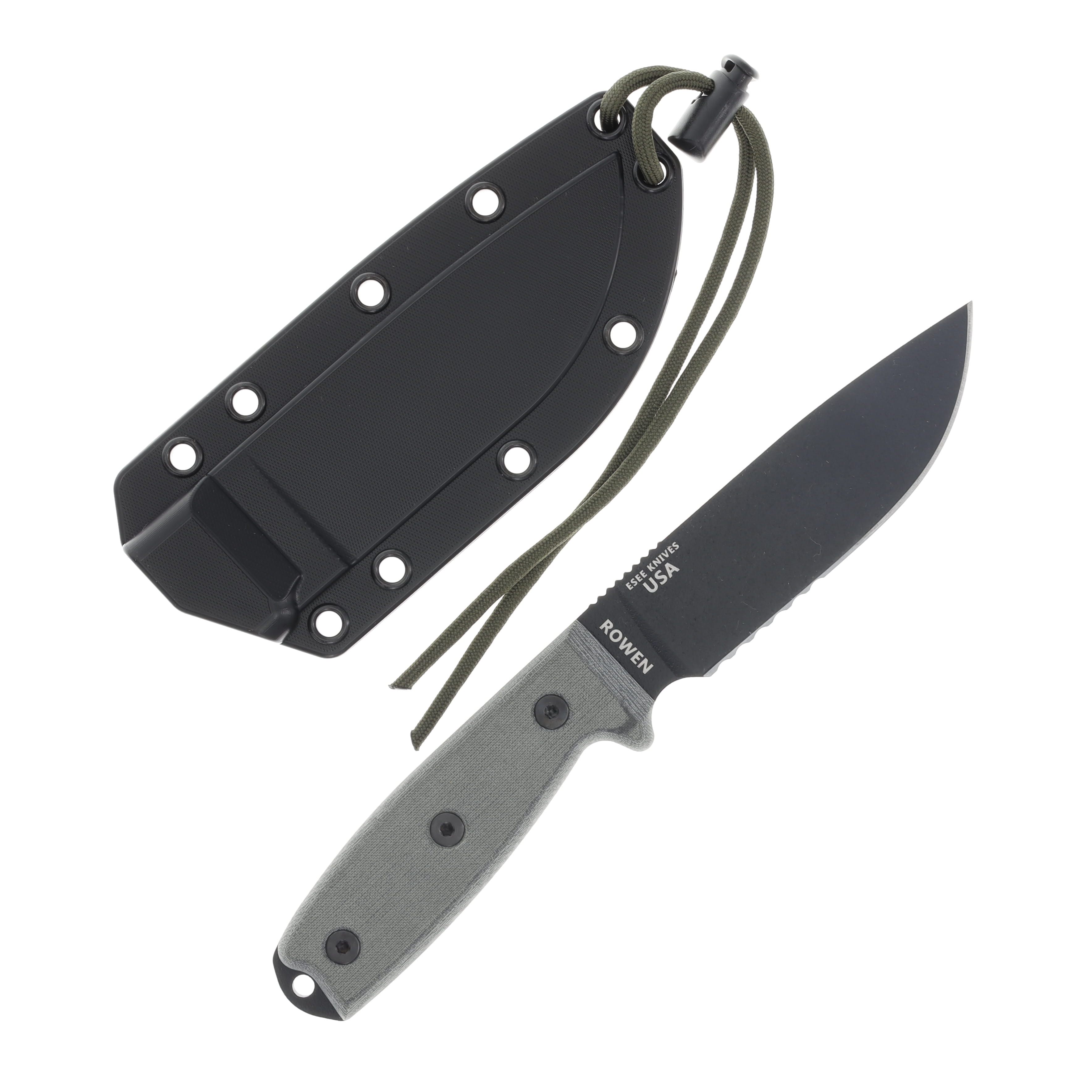ESEE Knives 4 Fixed 4.5Inch Black Serrated ESEE4SB View 2