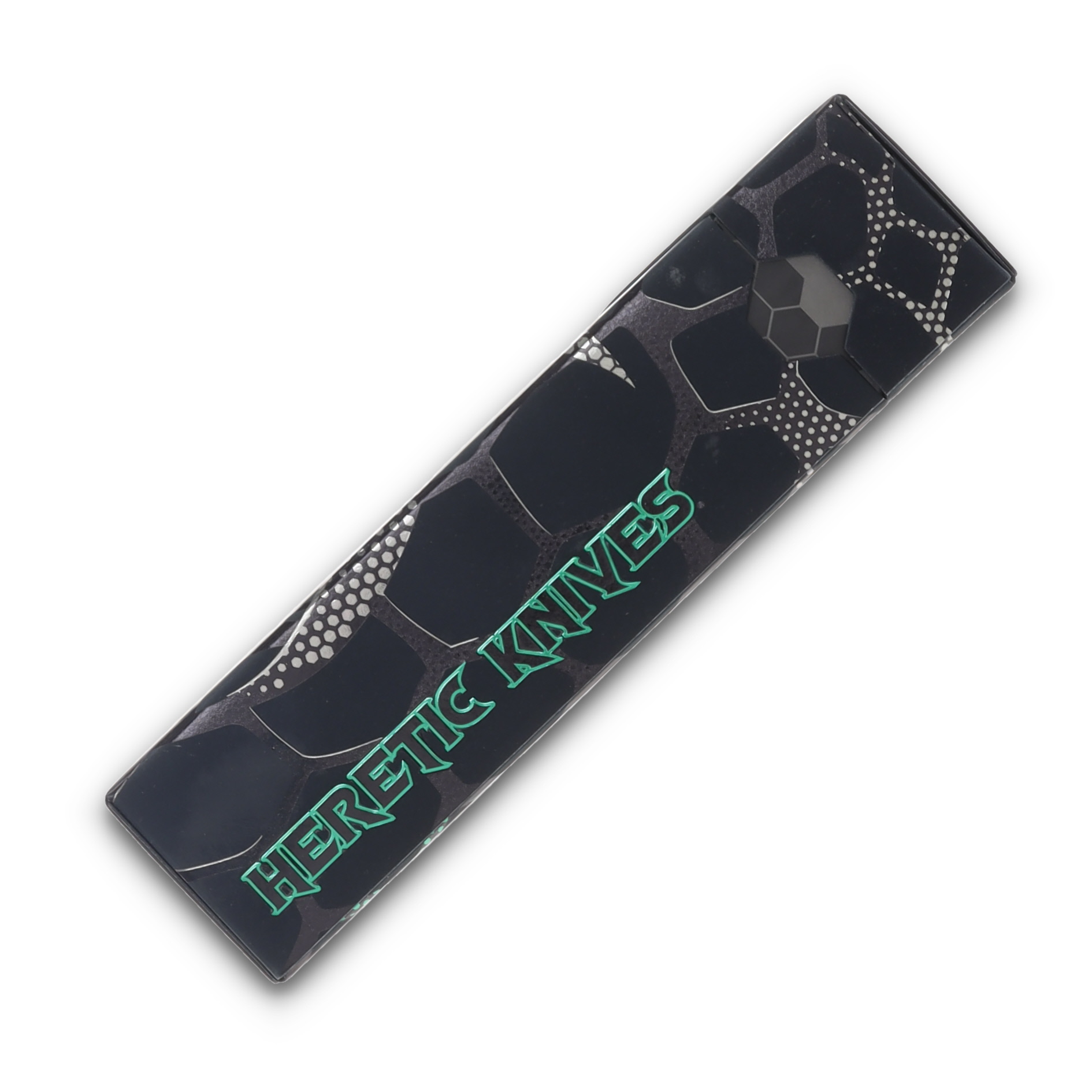 Heretic Pariah Manual Button Lock Folding Knife Battle Black/Blizzard Worn Chassis H046-8A-BLZ View 11