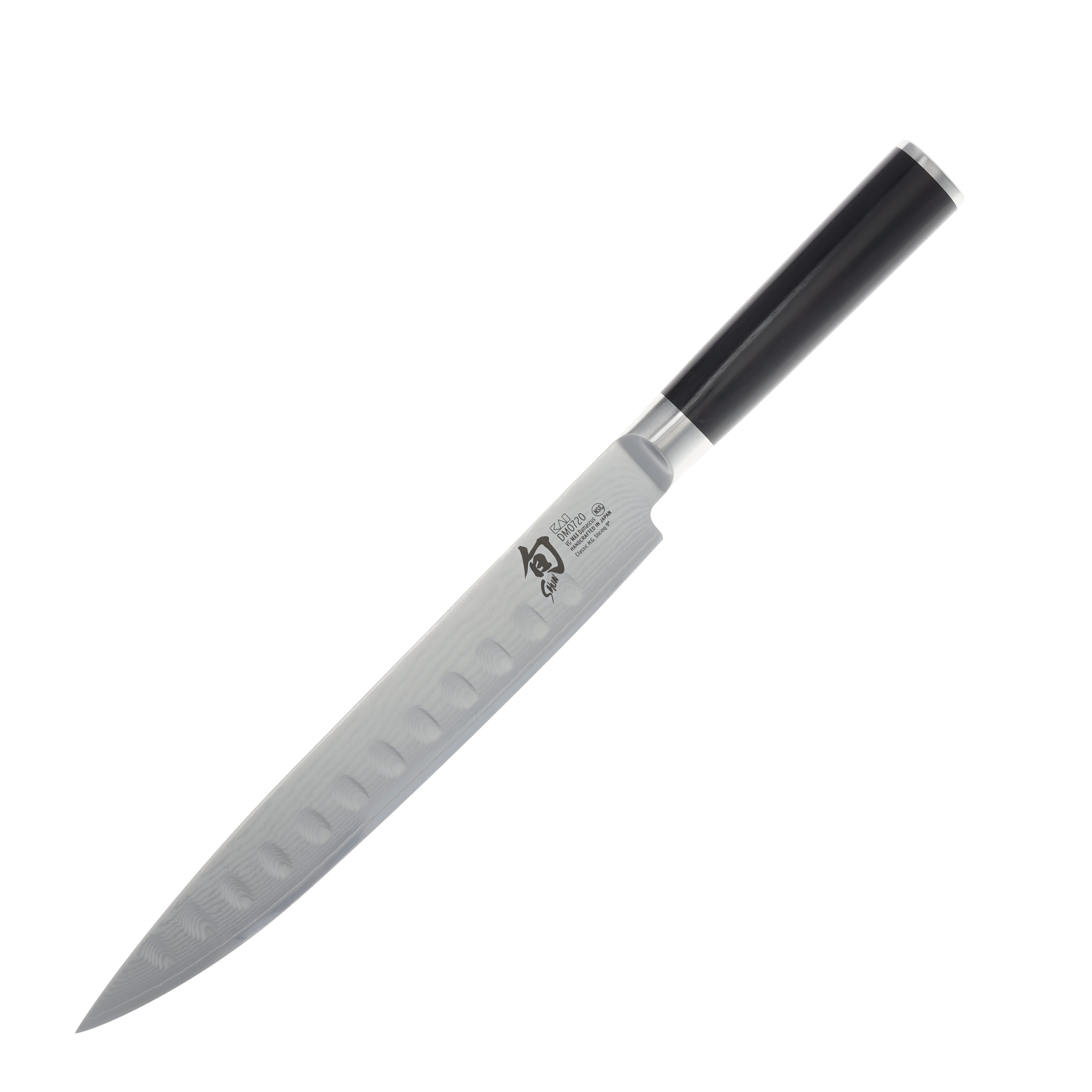 Shun Classic Slicing Fixed Blade Ebony Pakkawood 9" Hollow Ground SDM0720 View 1