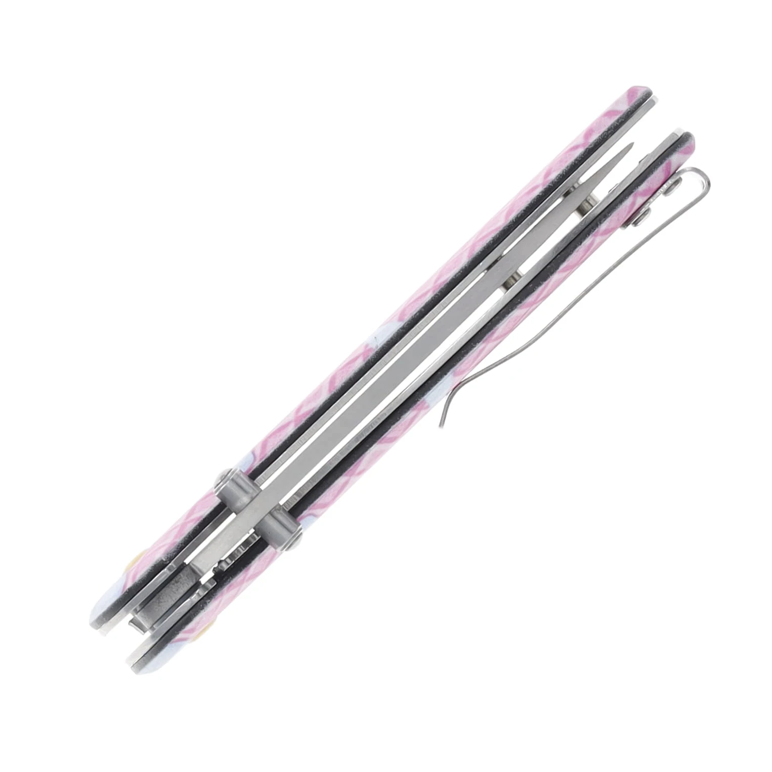 Wartech Sweet Treats Waffle Linerlock Frosted Stainless 3.25" Satin Drop Point NTPWT456C View 7