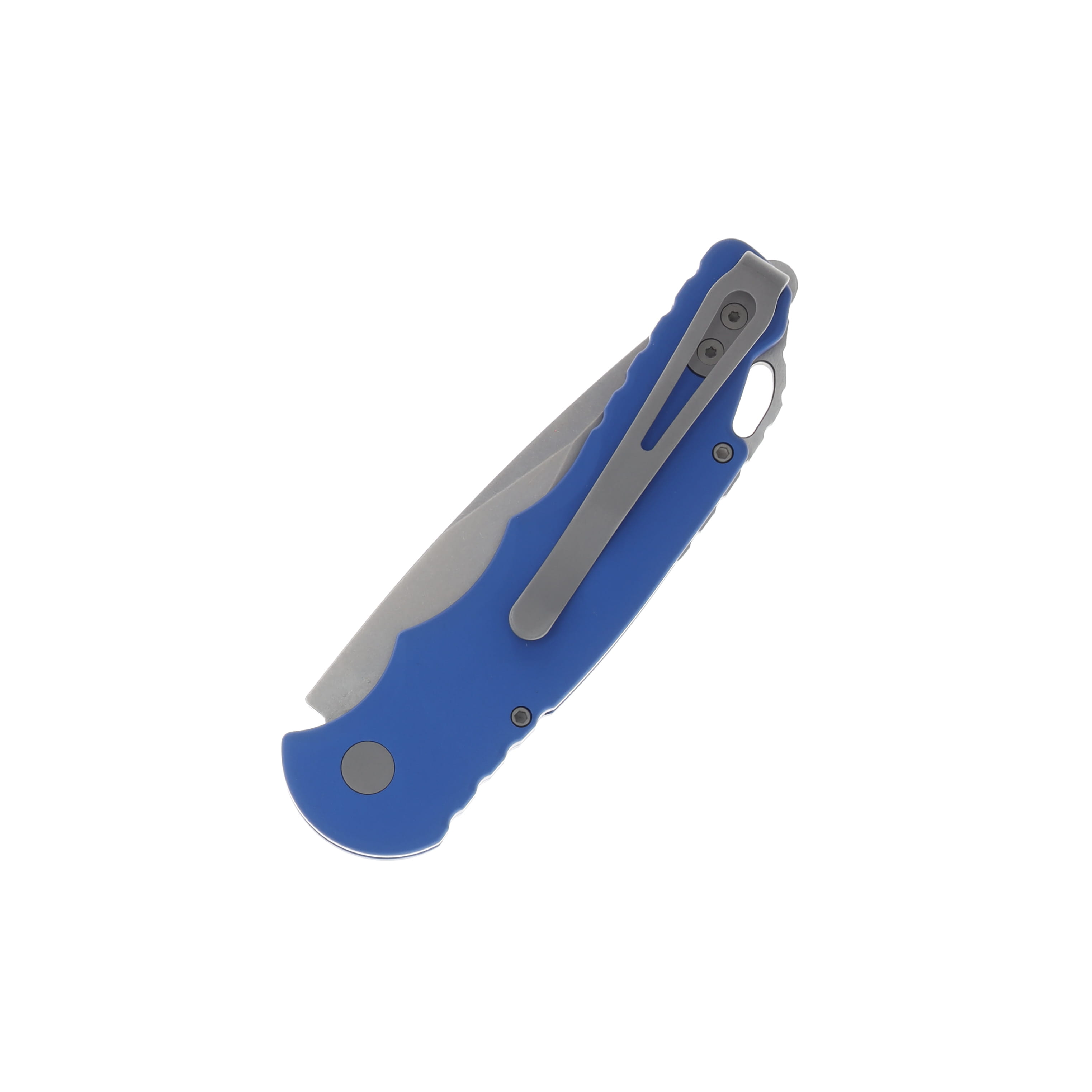 Pro Tech TR-5 Auto Tactical Folding Knife Blue 3.25in Stonewashed Plain Blade AUPTT501-BLUE View 2