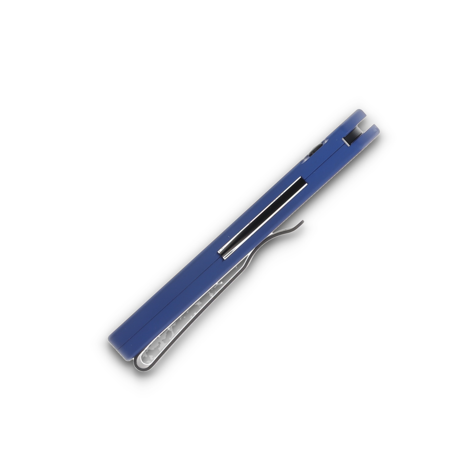 Pro Tech 3607 Auto Half Breed Blue Folding Knife 2in DLC Black Plain Blade AUPT3607-BLUE View 6
