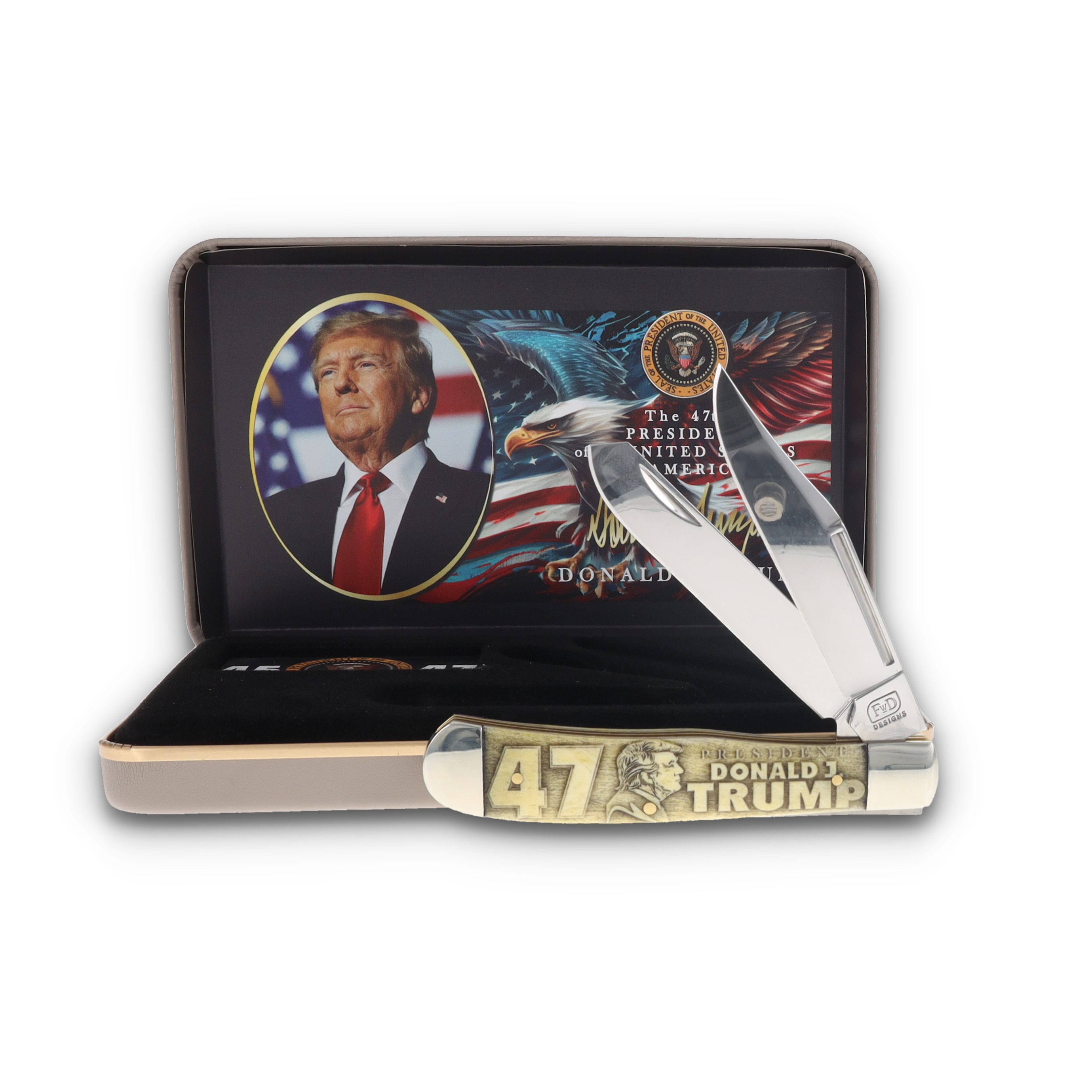 Frostwood Designs Trapper Laser Engraved Handle Donald Trump President 45/47 FRFWD002TP24 View 7