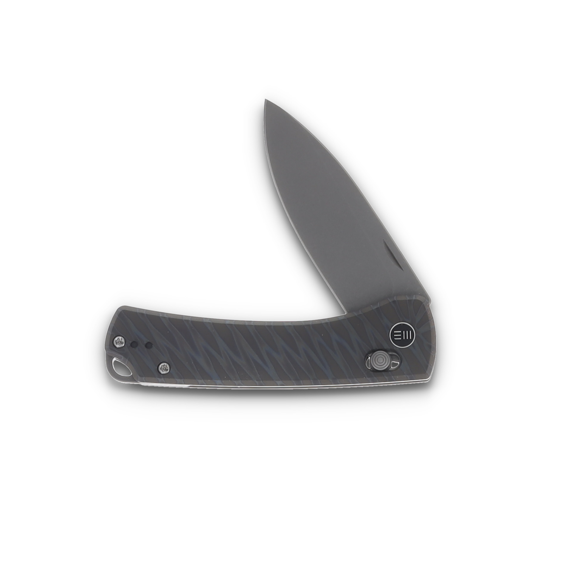 WE Knife Nightblade Gray Tiger Stripe Flamed 2.98in Plain Gray Drop Point WE22046-3 View 3