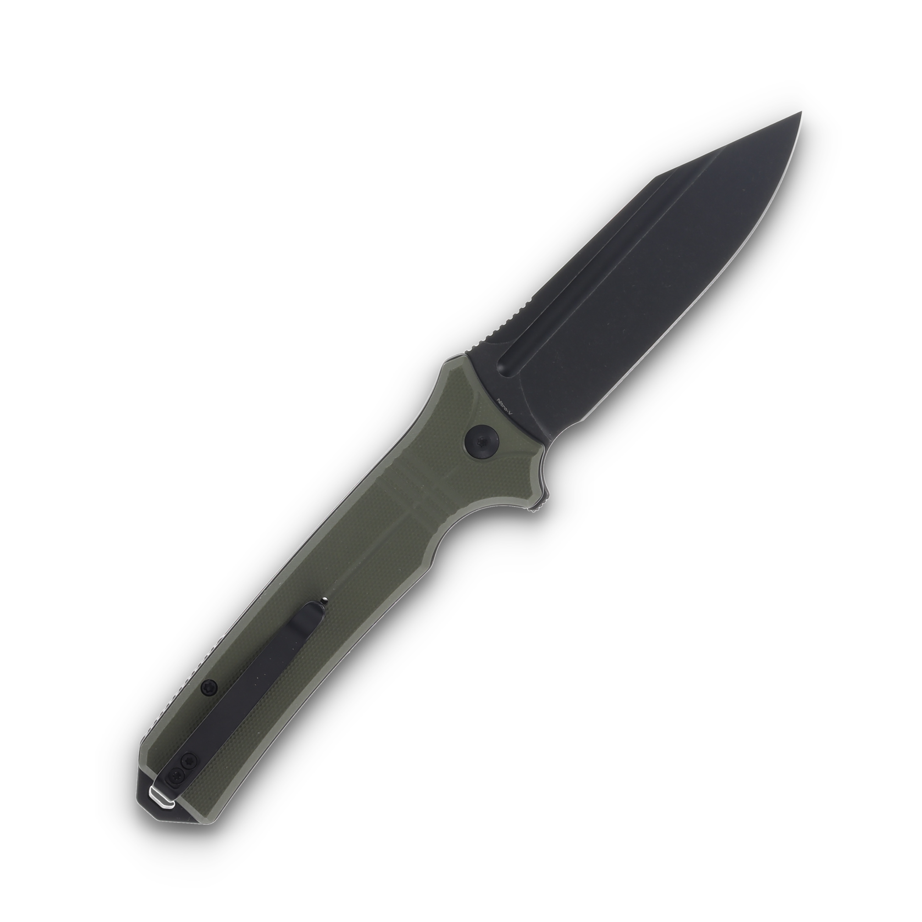 CIVIVI Neurohaptic OD Green 3.74 Inch Plain Black Stonewash Clip Point C23080-3 View 2