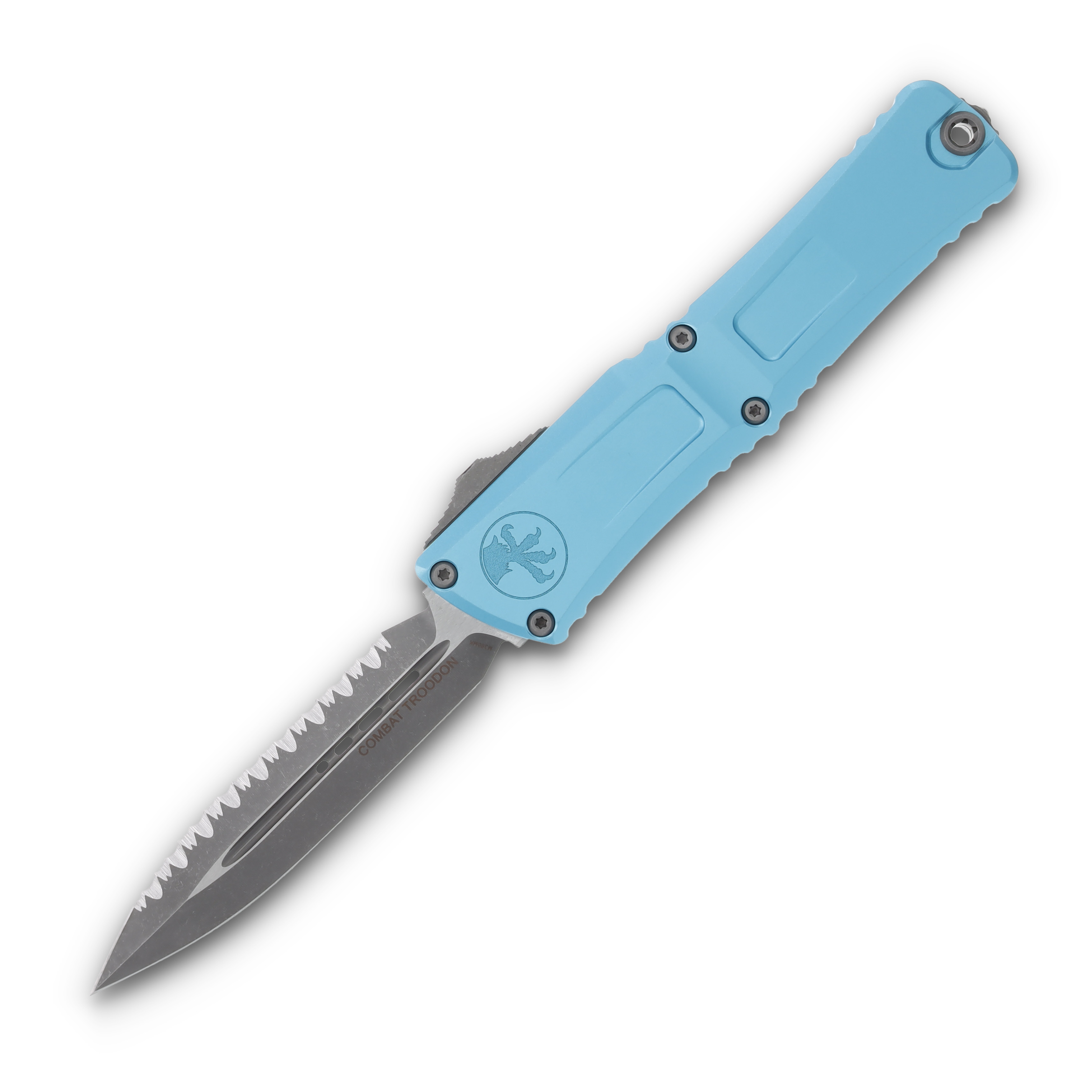 Microtech Combat Troodon OTF Gen III Apocalyptic Serrated D/E Turquoise AUMT114212APTQ View 1