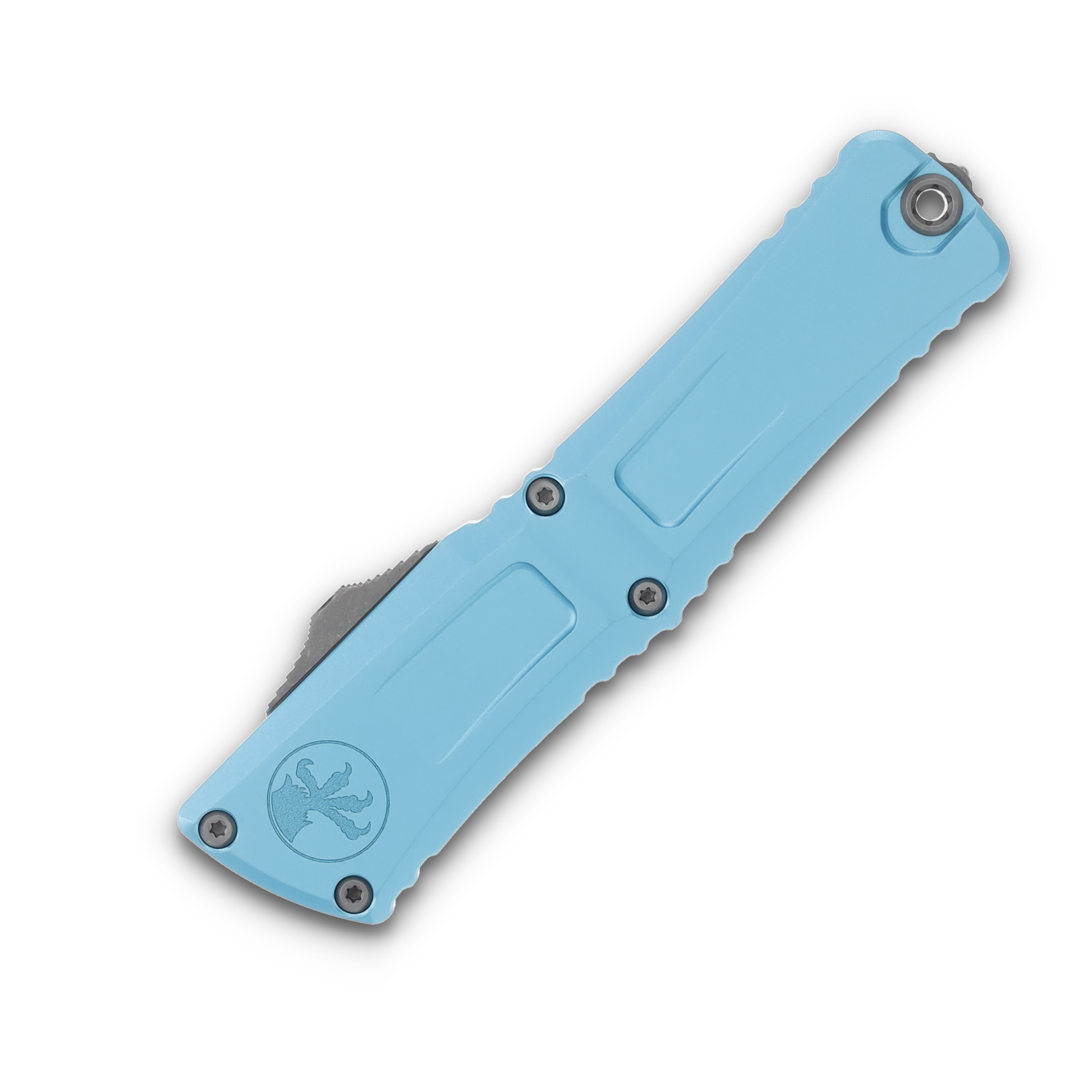 Microtech Combat Troodon OTF Gen III Apocalyptic Serrated D/E Turquoise AUMT114212APTQ View 3