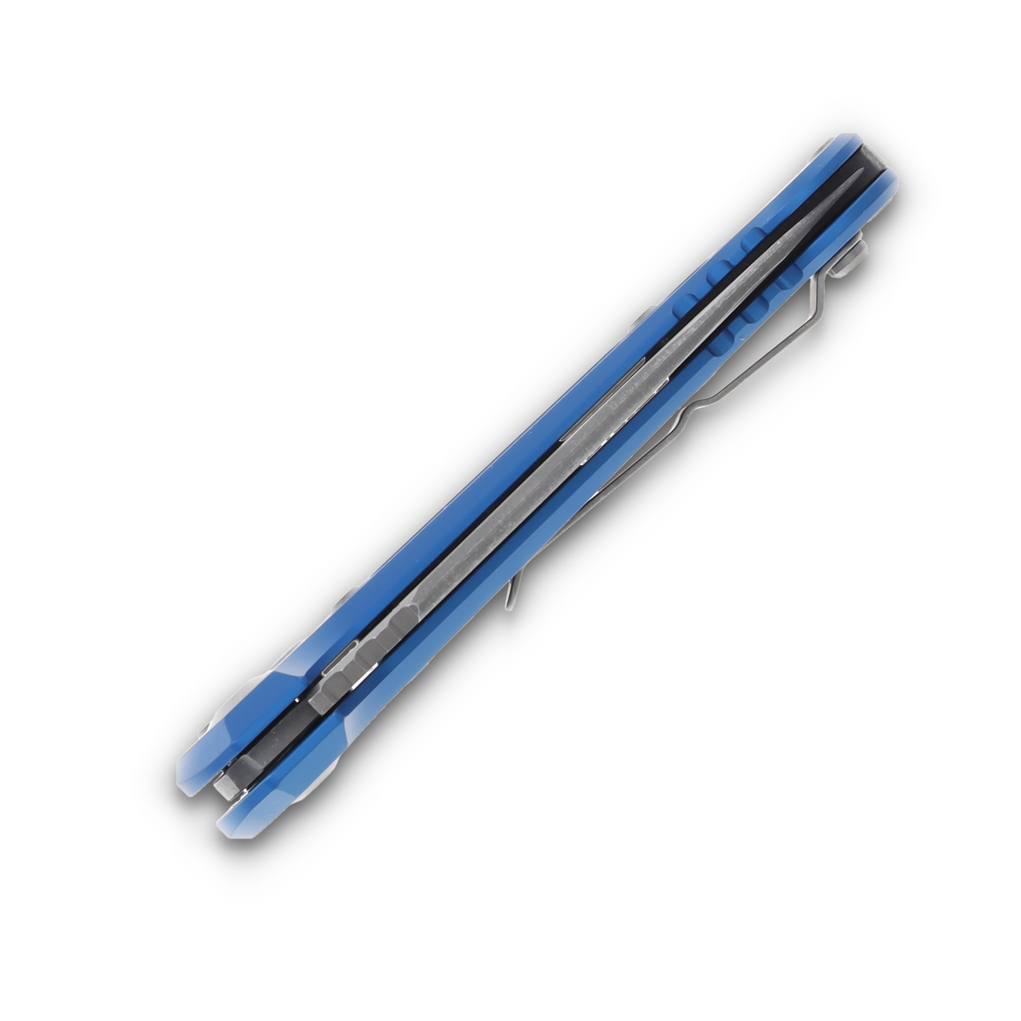 Microtech LUDT Automatic Knife Half Serrated Apocalyptic Drop Point/Blue AUMT113511APBL View 5
