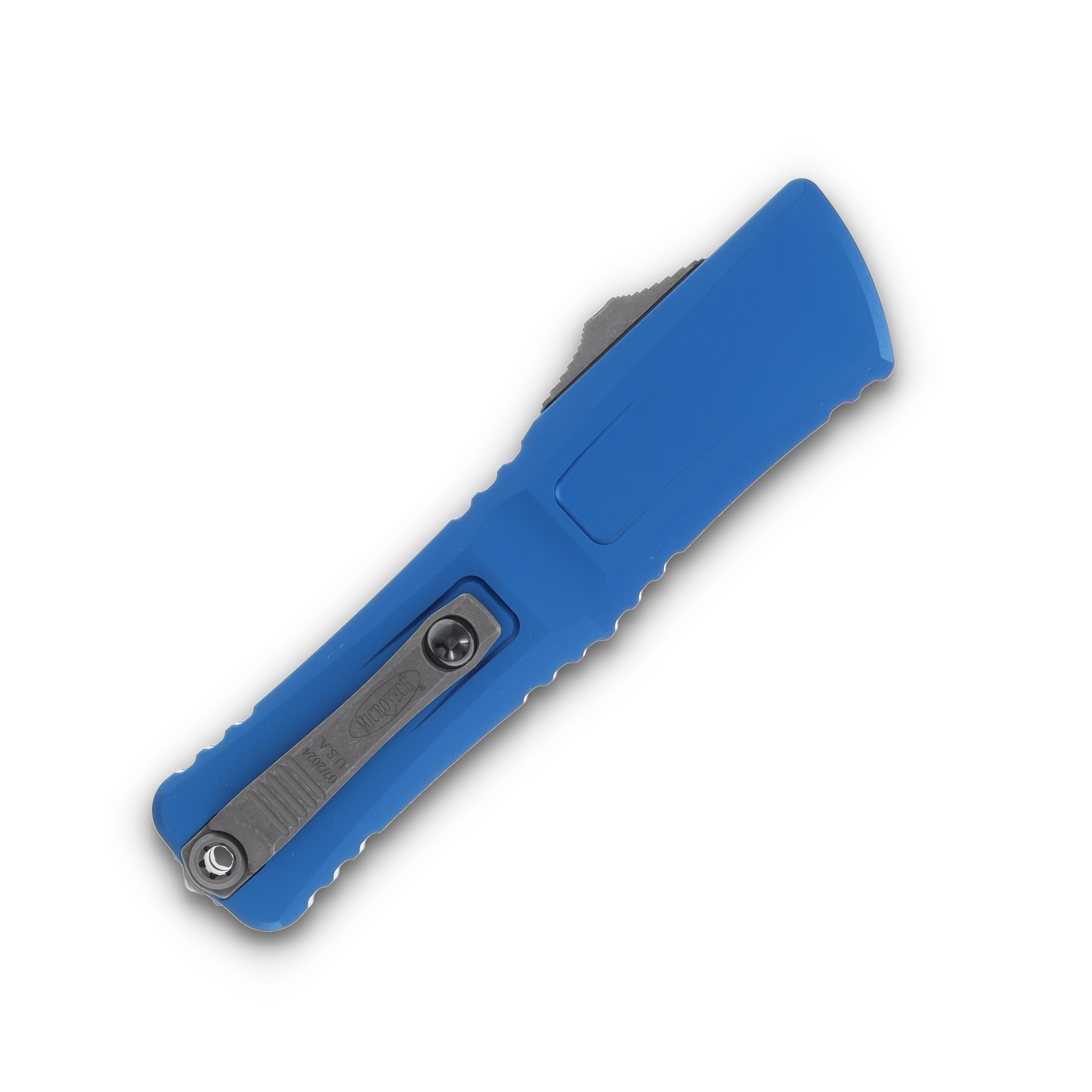 Microtech Combat Troodon OTF Gen III Apocalyptic Serrated D/E Blue AUMT114212APBL View 4