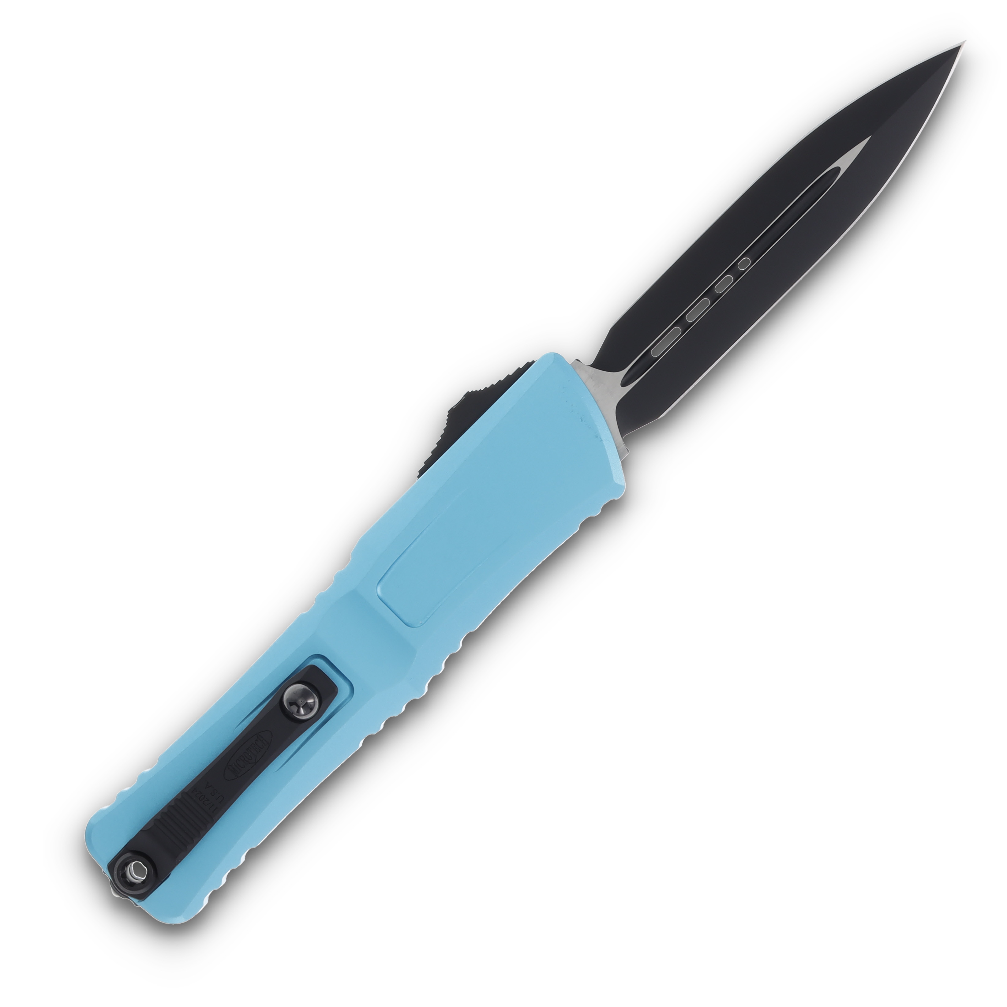 Microtech Combat Troodon OTF Gen III Black D/E Turquoise AUMT11421TQ View 2