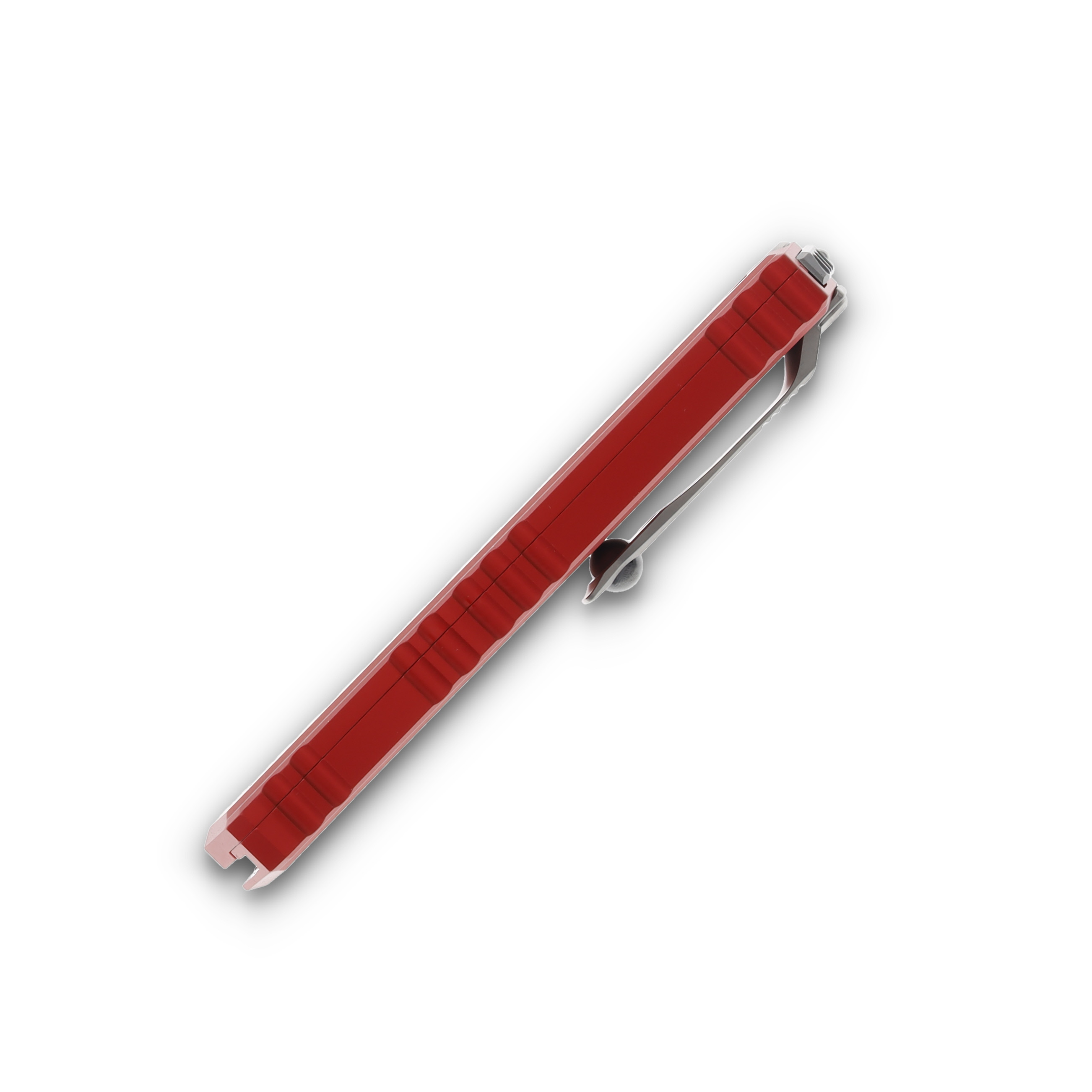 Microtech Cypher II OTF Automatic Stonewash Half Serrated S/E Red AUMT124111RD View 5