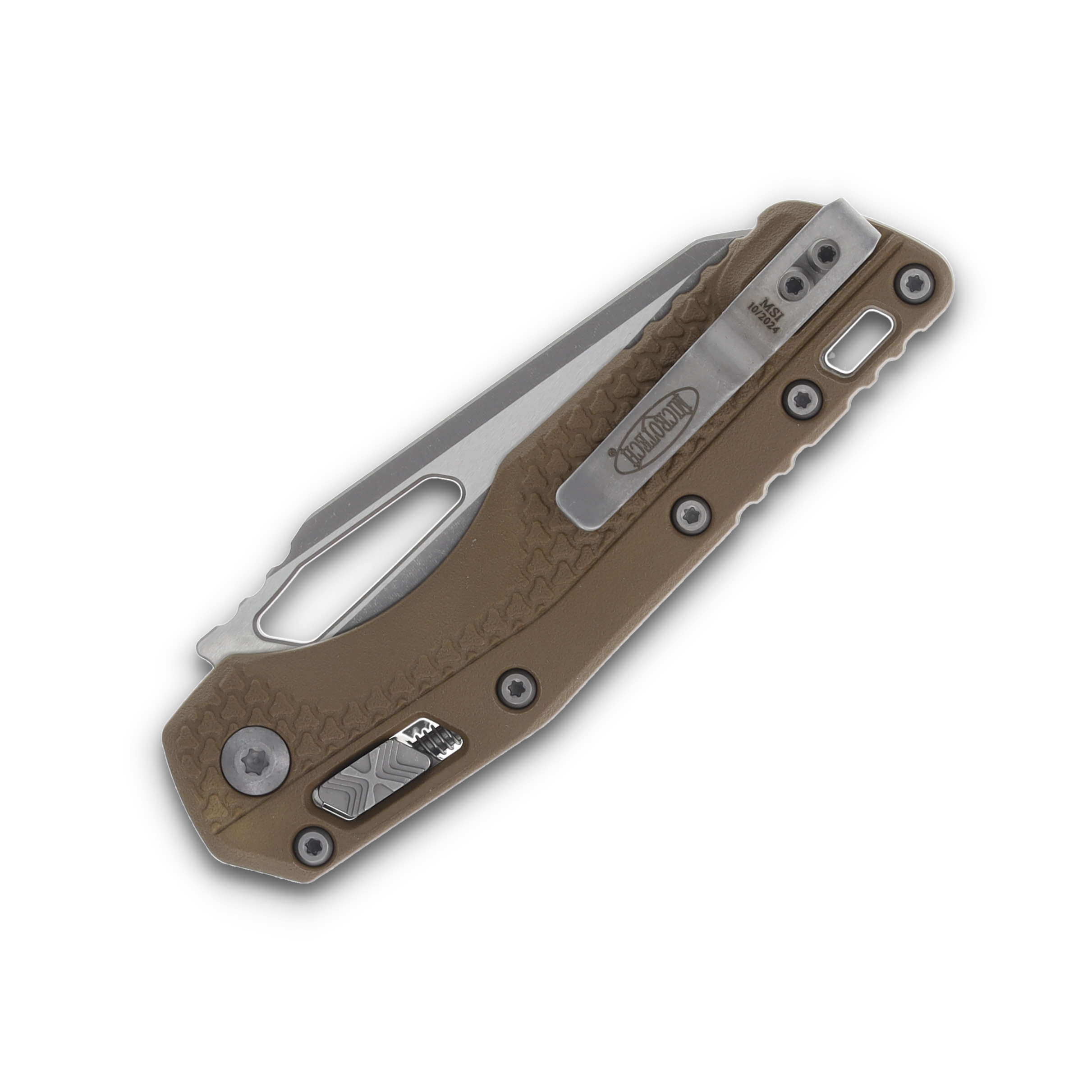 Microtech MSI S/E Tri-Grip Polymer Dark Earth Apocalyptic Full Serrated MT210T12APPMDE View 5