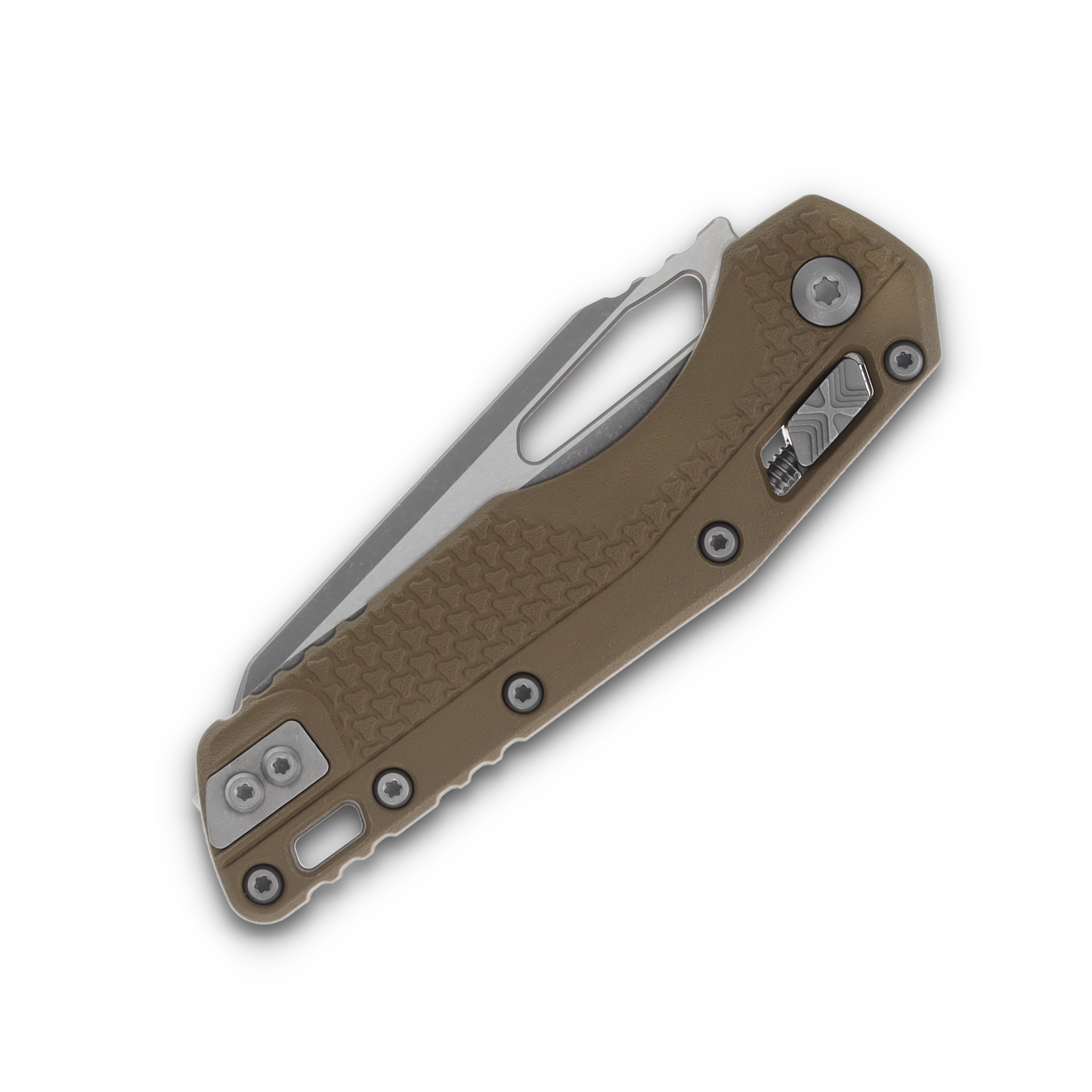 Microtech MSI S/E Tri-Grip Polymer Dark Earth Apocalyptic Full Serrated MT210T12APPMDE View 4