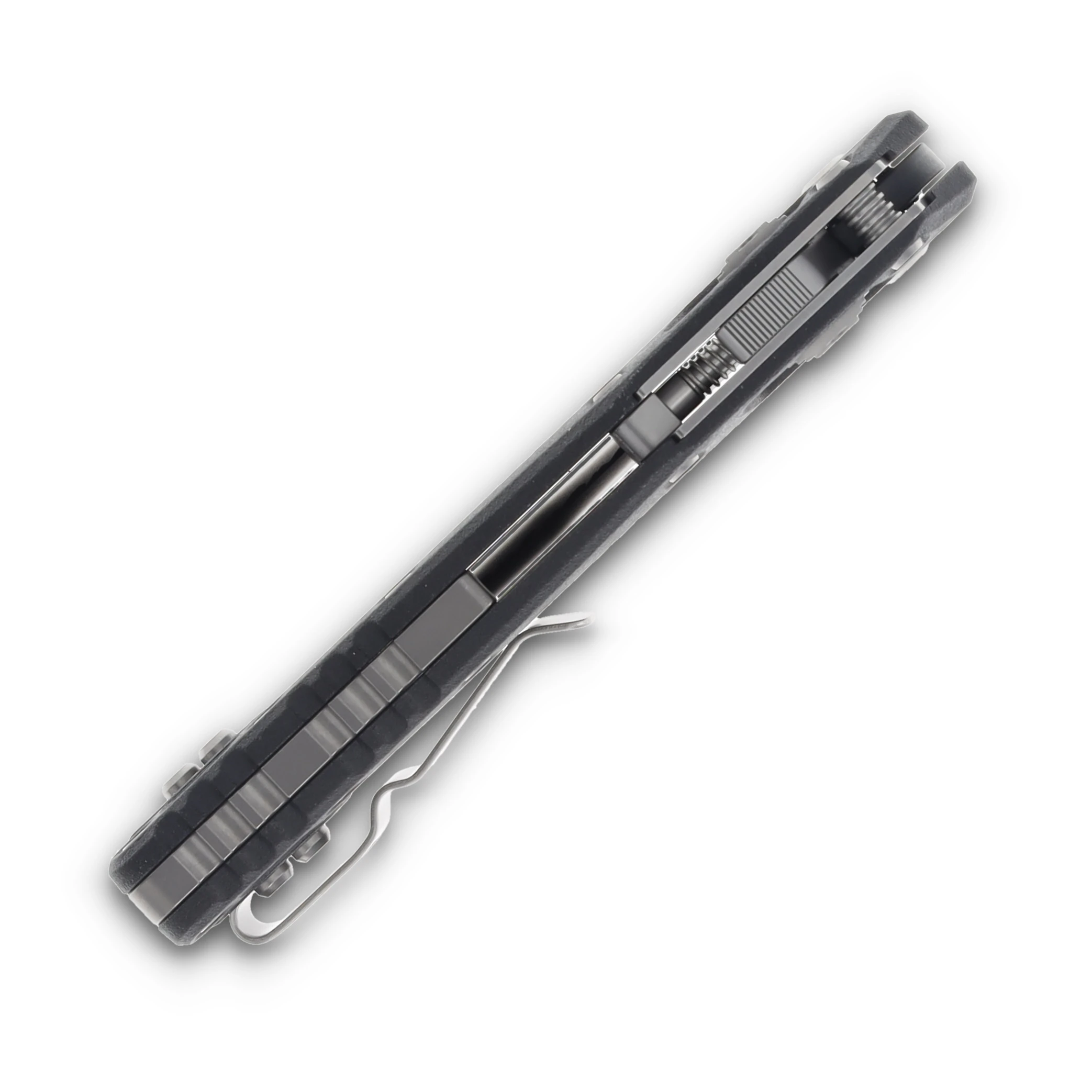 Microtech MSI Black Tri Grip Polymer Ram-Lok Knife 3.88in Serrated Blade MT210T3PMBK View 8