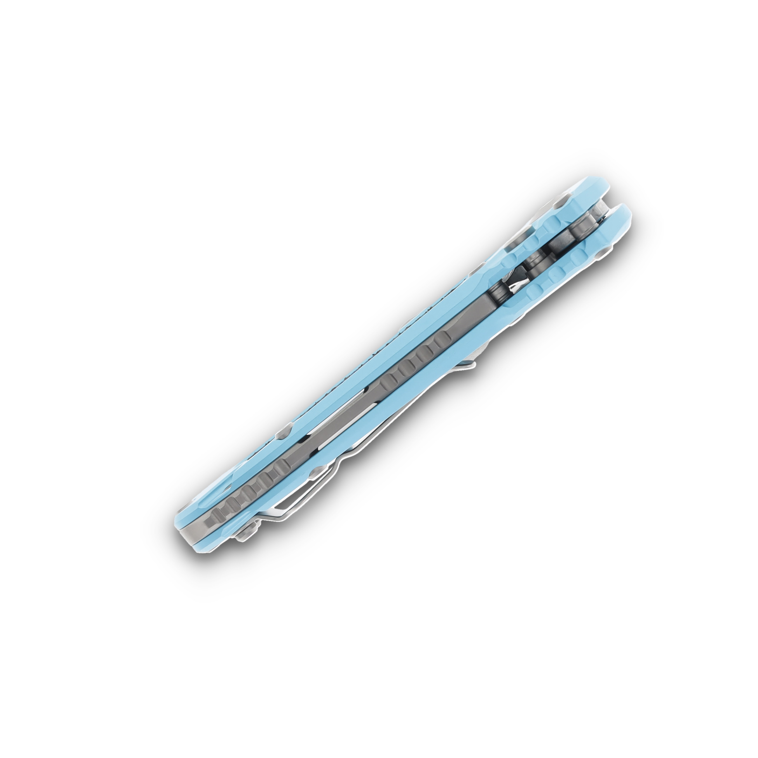 Microtech LUDT Gen III Automatic Knife P/S Stonewash/Turquoise AUMT113511TQ View 6