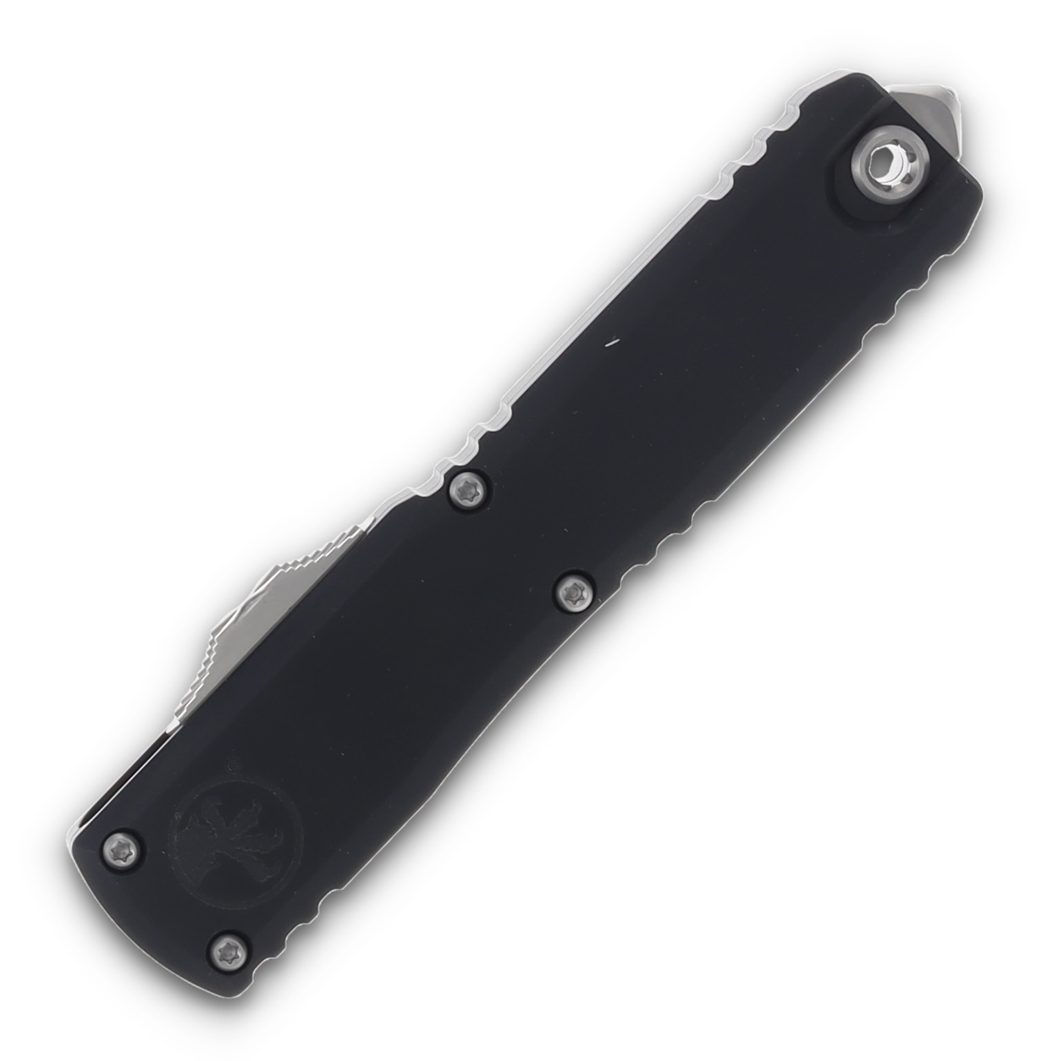 Microtech Ultratech Gen III ZBT Automatic 3.35in Serrated Double Edge Stonewash Spear Point AUMT112212 View 3