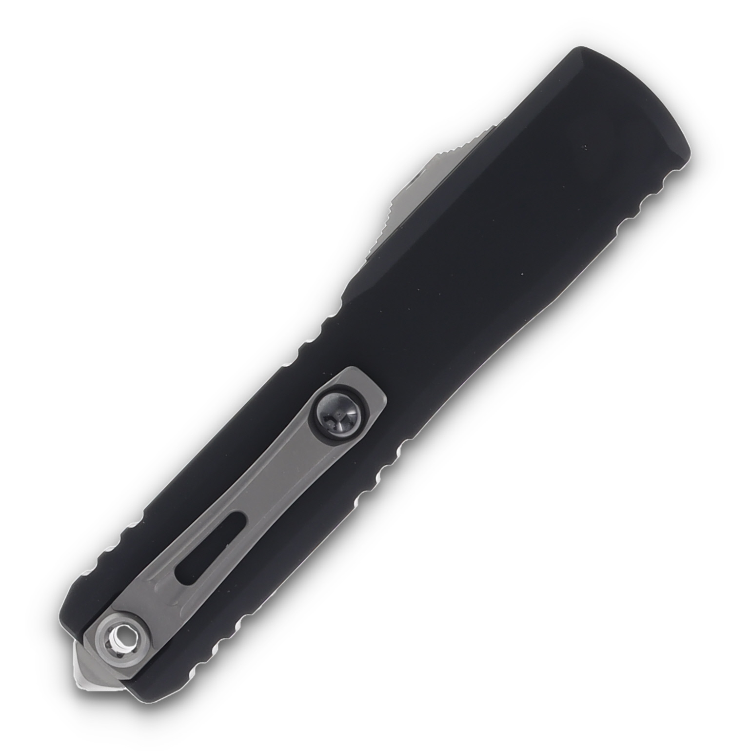 Microtech Ultratech Gen III ZBT Automatic 3.35in Serrated Double Edge Stonewash Spear Point AUMT112212 View 4