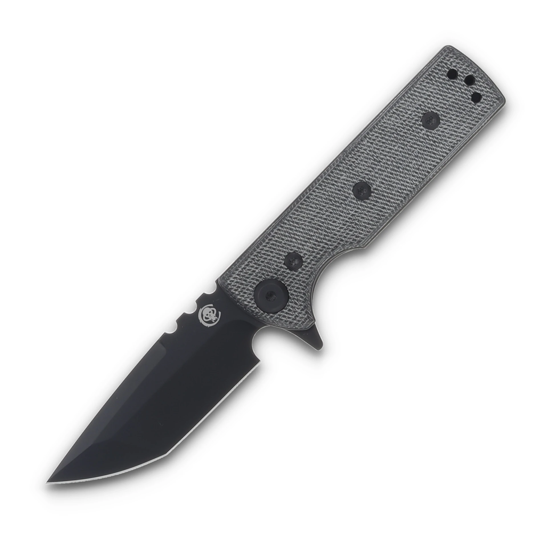 Chaves Knives Blue Label Series Redencion Street Black PVD Linerlock Tanto Black Micarta Handle CK-1B2-2C2A-4C1-1B View 1