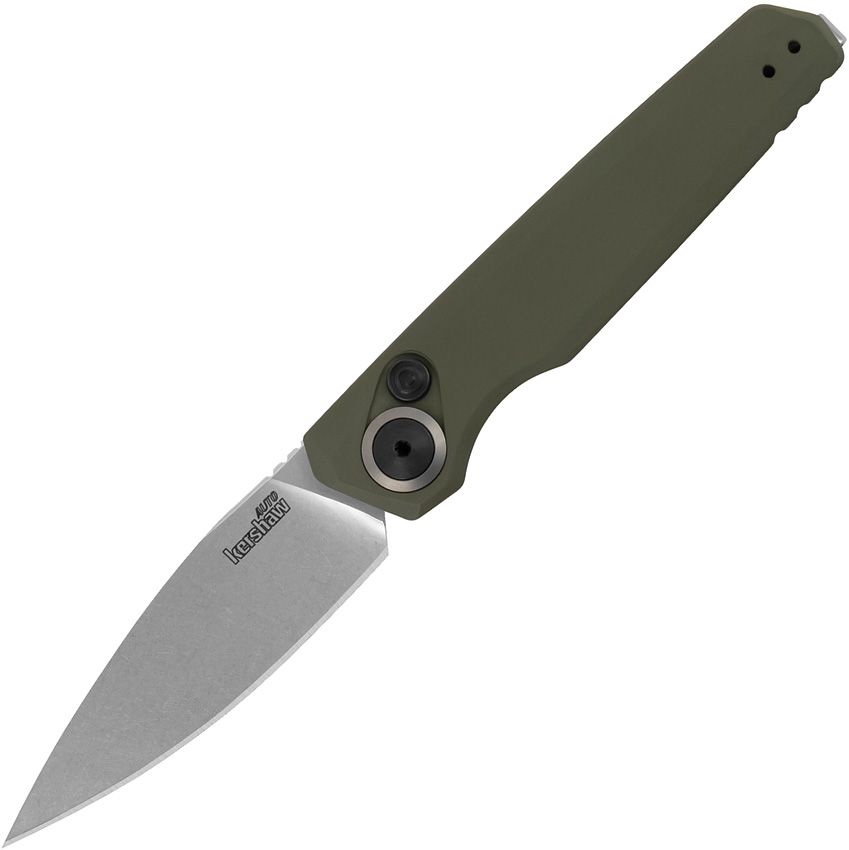 Kershaw Auto Launch 18 Automatic Knife Satin Drop Point/Green AUKS7551OL View 1