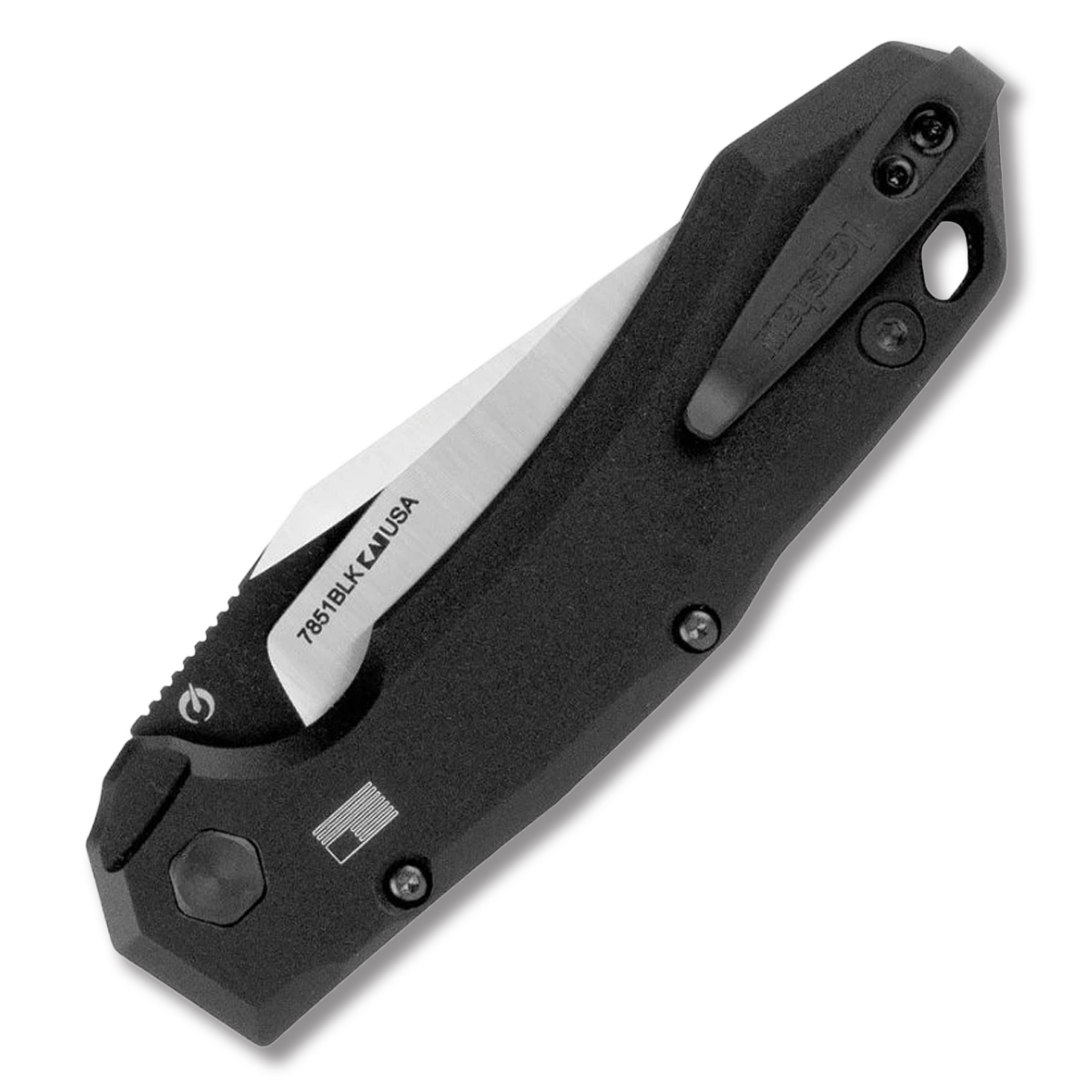 Kershaw Launch 19 Auto Folding Knife Black 3.3in Two Tone Clip Point Blade AUKS7851BLK View 2